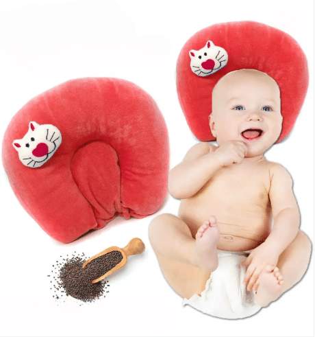     			KALRA MAGIC Red Cotton Neck supporter (Horse-shoe) Baby Pillow