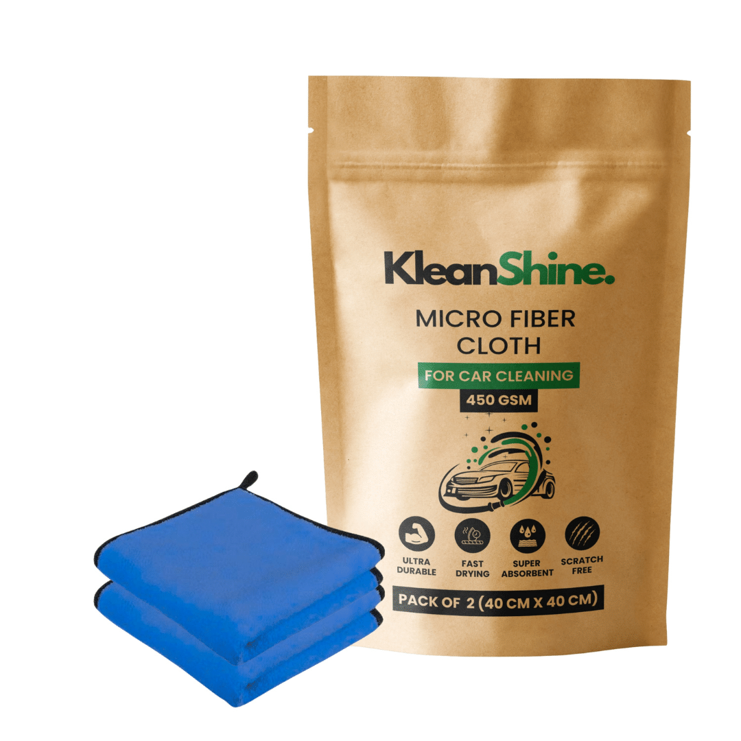 KLEANSHINE Blue 450 GSM Microfiber Cloth For Automobile ( Pack of 2 ) KLEANSHINE Blue 450 GSM Microfiber Cloth For Automobile ( Pack of 2 )