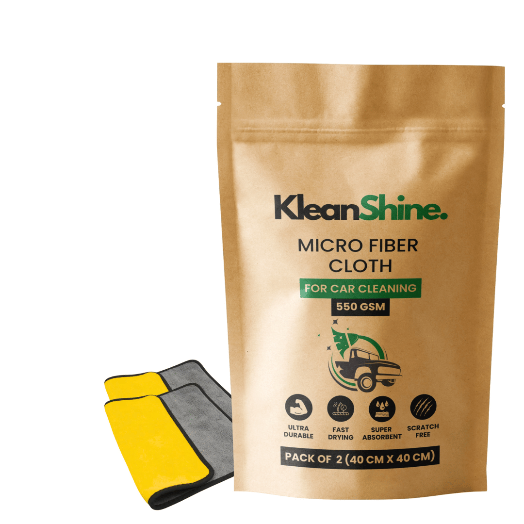     			KLEANSHINE Orange 550 GSM Microfiber Cloth For Automobile ( Pack of 2 )