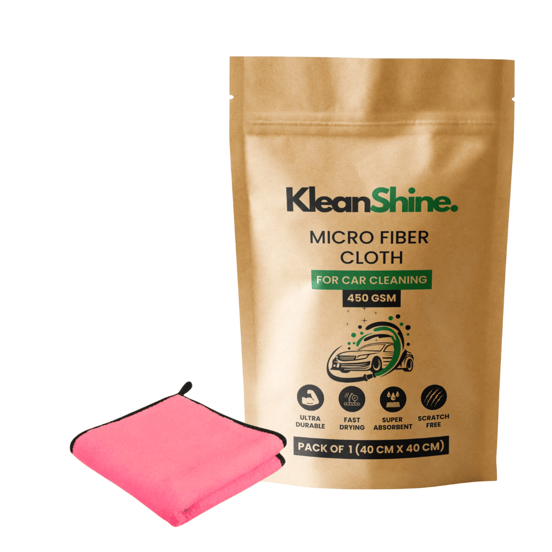     			KLEANSHINE Pink 450 GSM Microfiber Cloth For Automobile ( Pack of 1 )