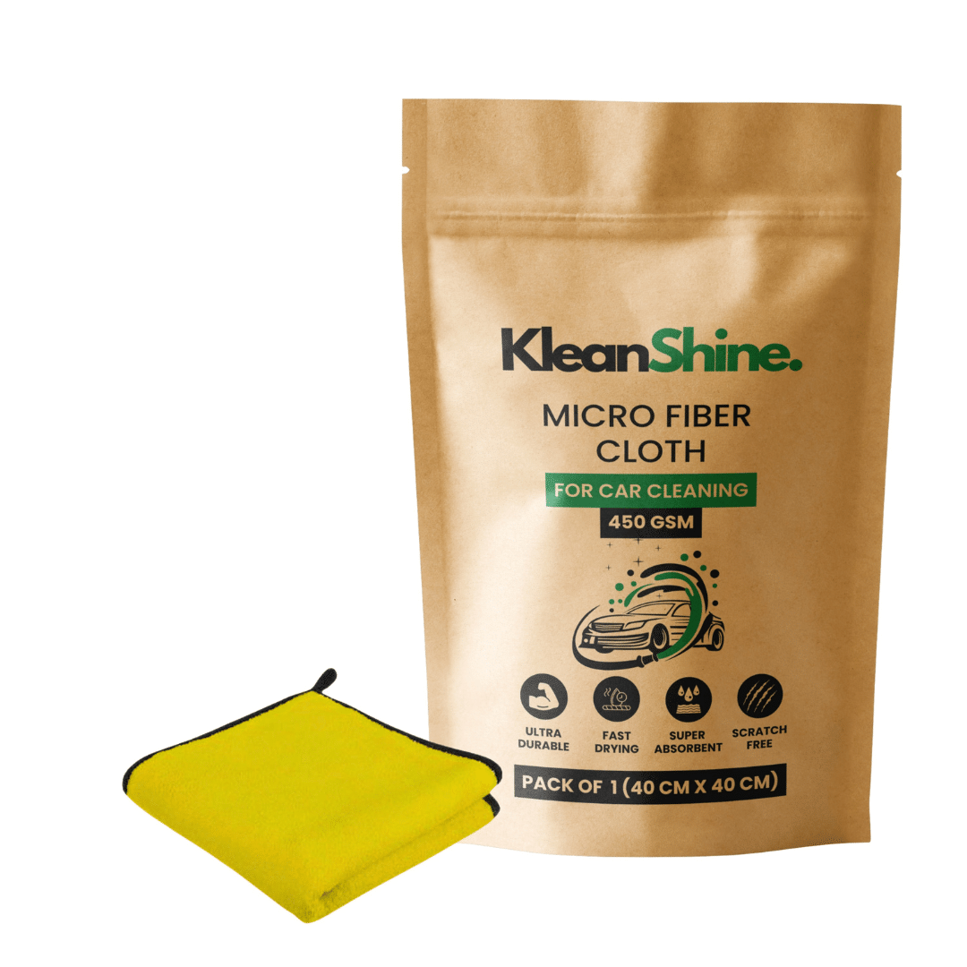 KLEANSHINE Yellow 450 GSM Microfiber Cloth For Automobile ( Pack of 1 ) KLEANSHINE Yellow 450 GSM Microfiber Cloth For Automobile ( Pack of 1 )