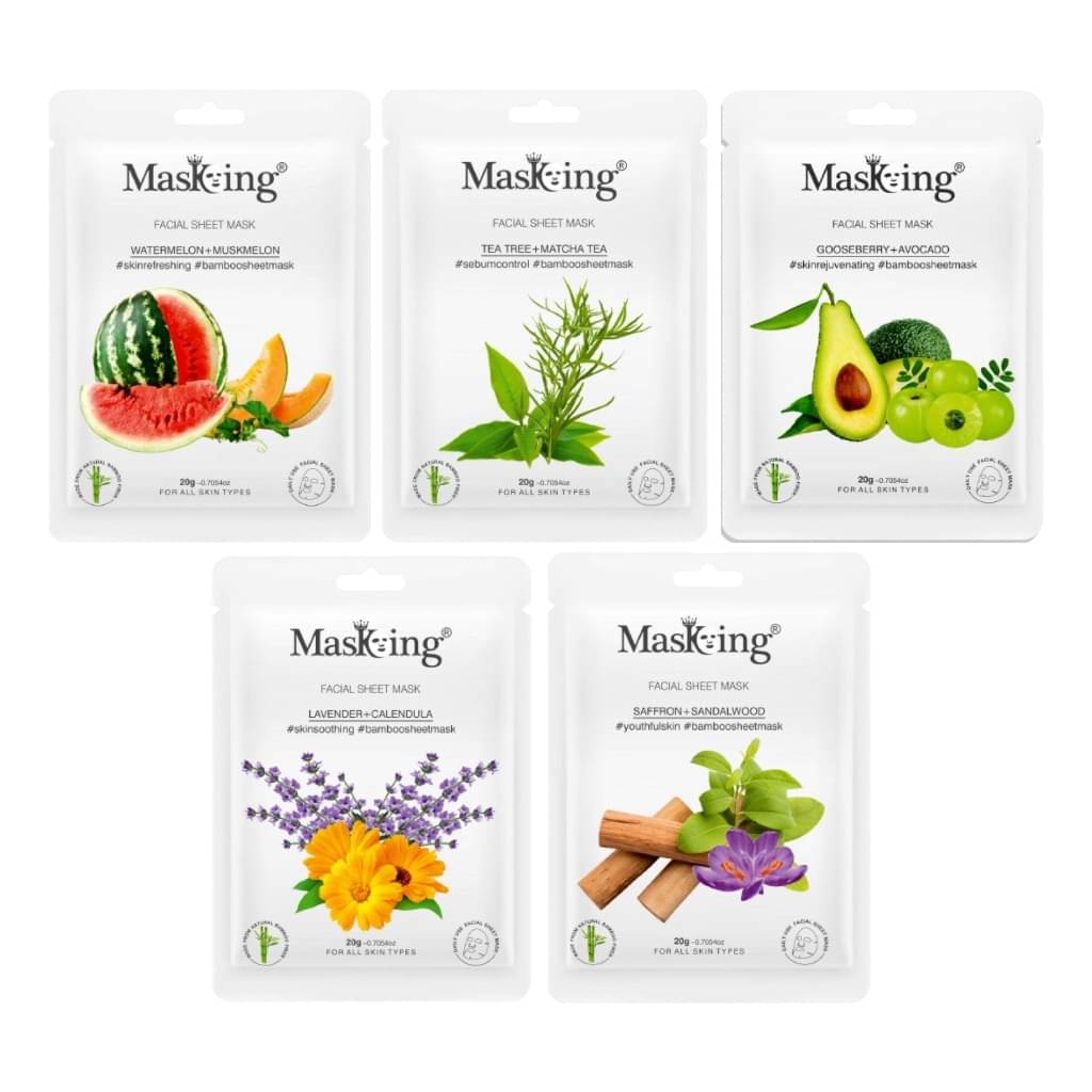     			Masking - Radiant Glow Sheet Mask for All Skin Type ( Pack of 5 )
