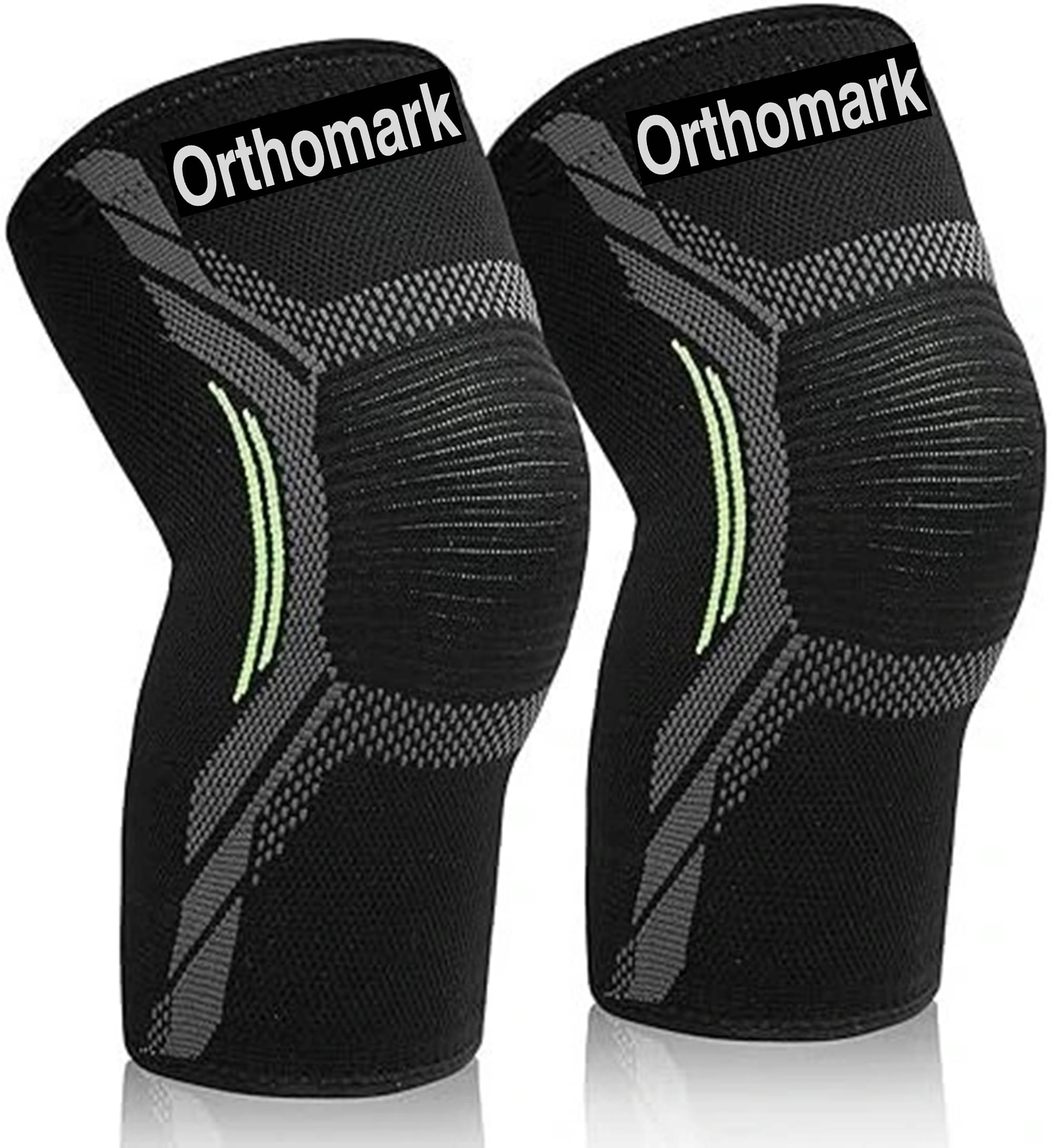 ORTHO MARK Unisex Premium Knee Braces Pair of 1 Green ( M - Size ) ORTHO MARK Unisex Premium Knee Braces Pair of 1 Green ( M - Size )