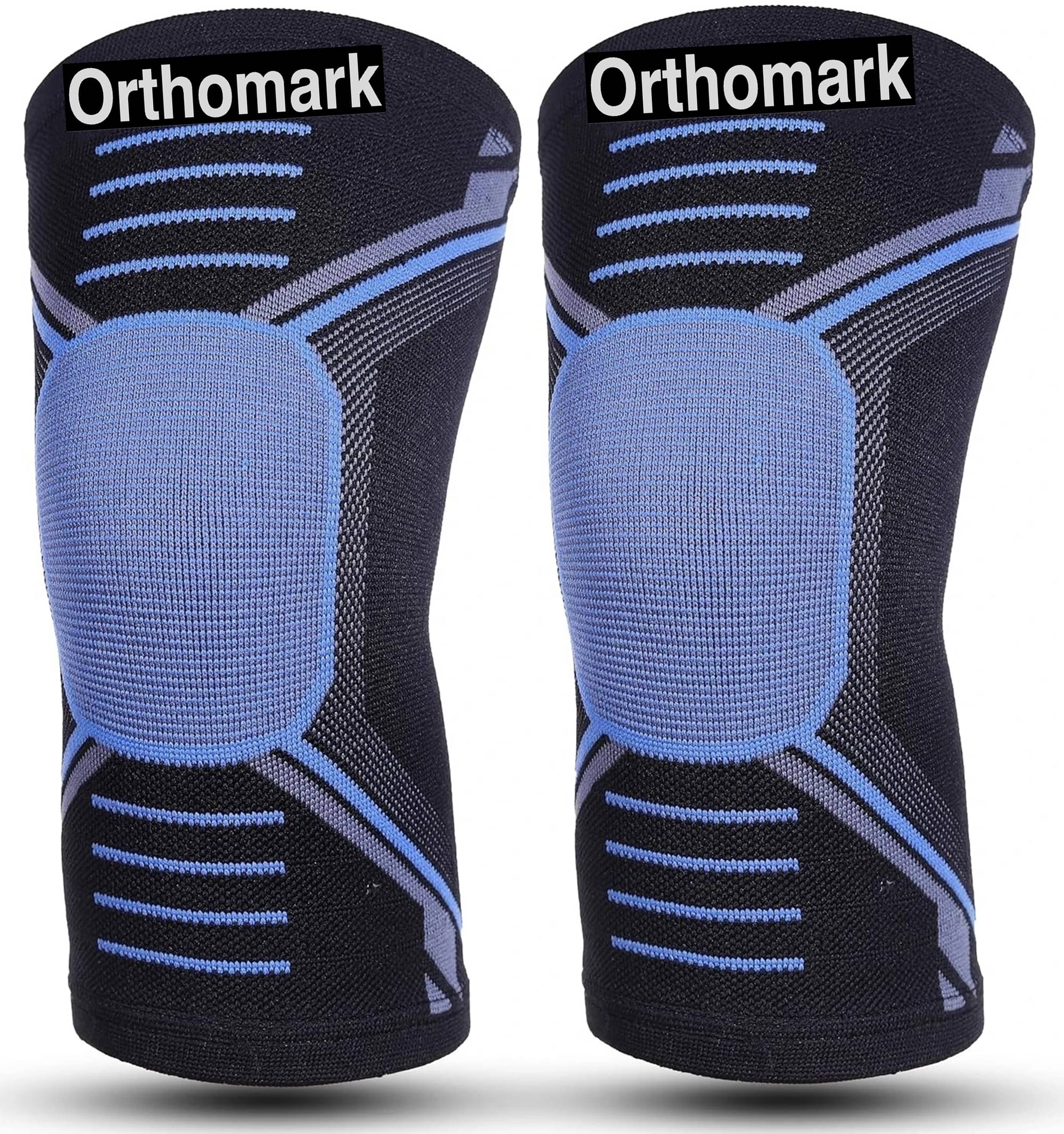 ORTHO MARK Unisex Premium Knee Braces Pair of 1 Blue ( XL - Size ) ORTHO MARK Unisex Premium Knee Braces Pair of 1 Blue ( XL - Size )