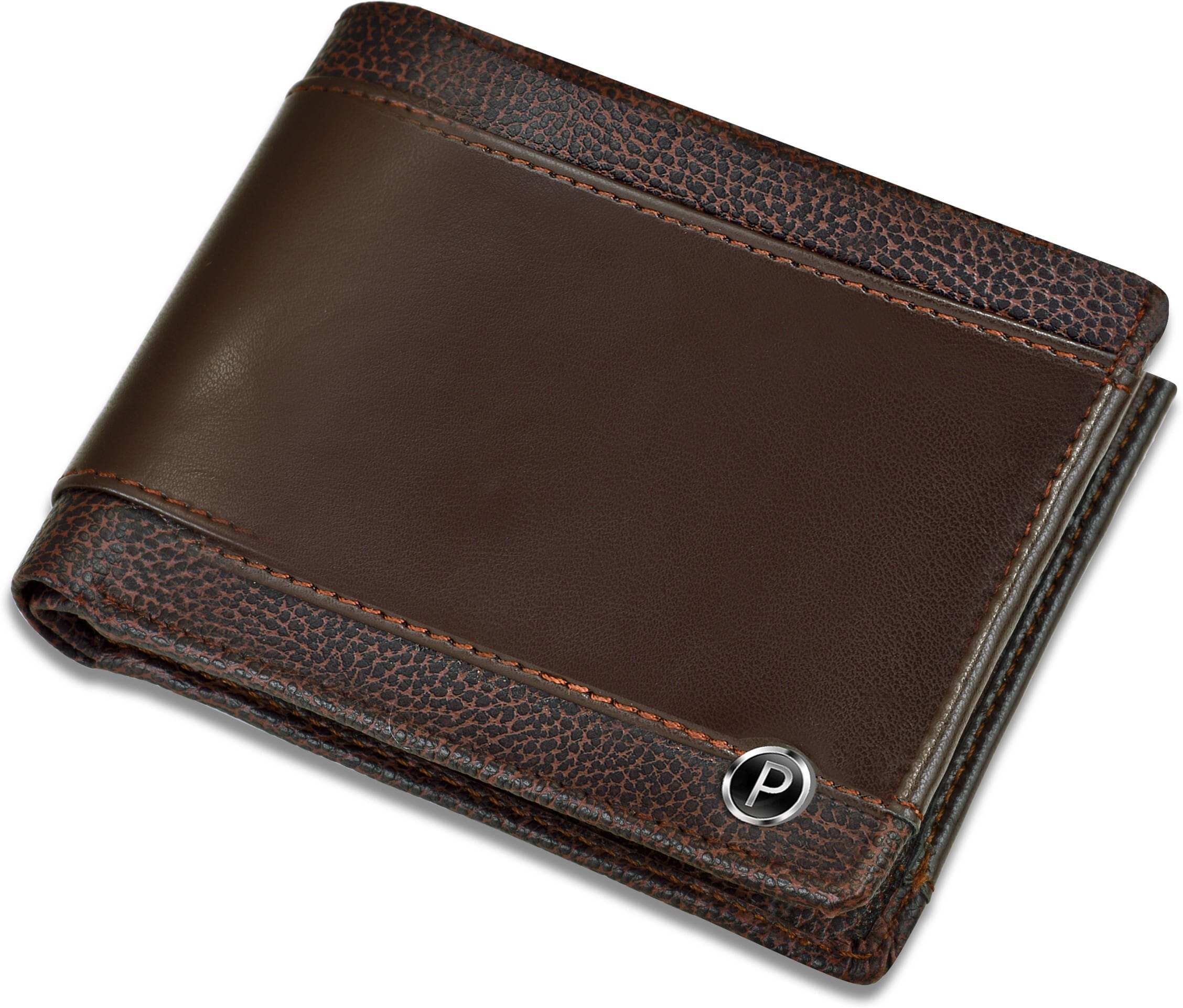     			PIRASO PU Solid Men's Regular Wallet With 6 Slots For Card ( Brown , Pack of 1 )