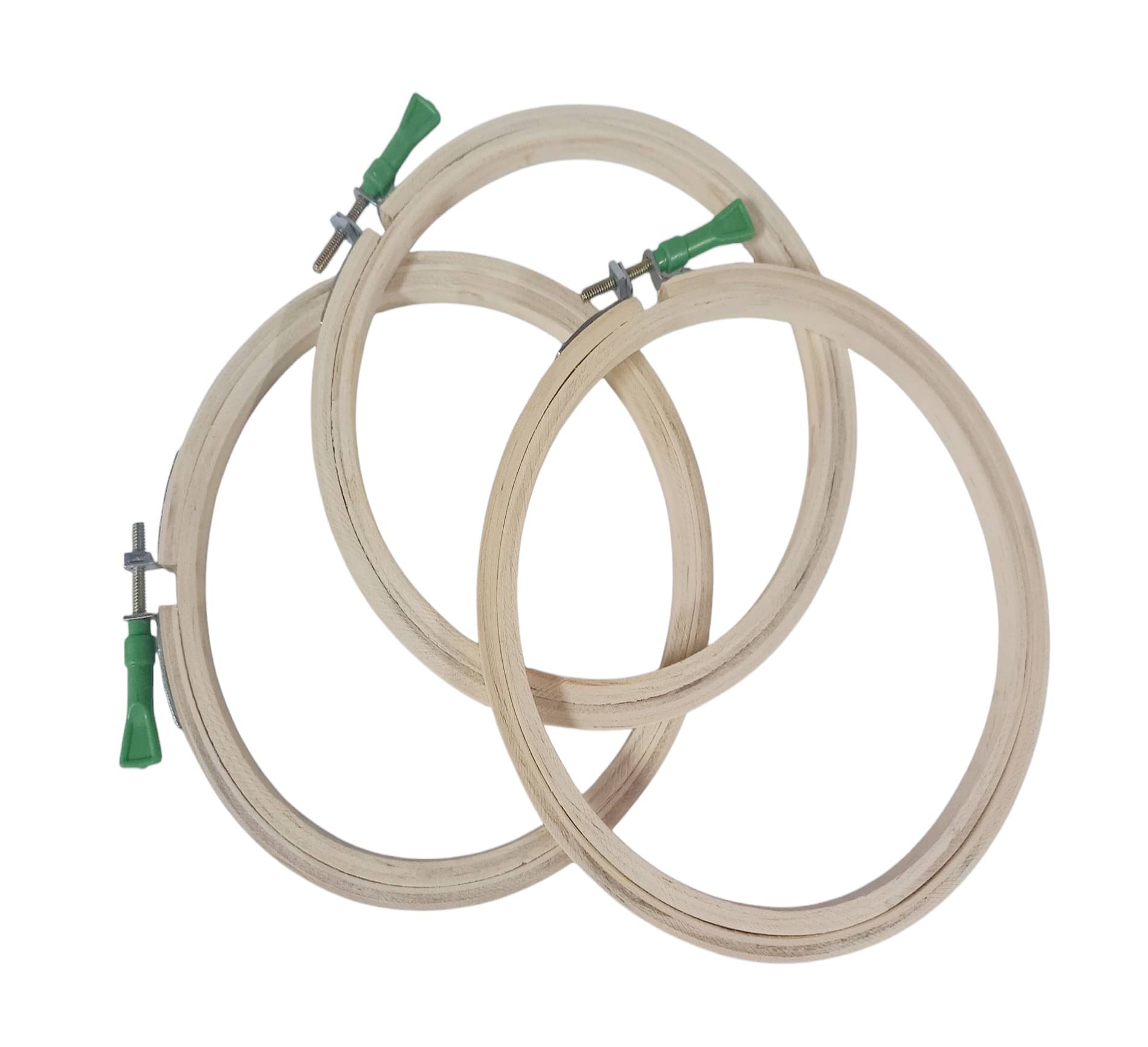     			PRANSUNITA Pack of 3 pcs, Wooden Bamboo Embroidery Hoop Ring Frame, Adjustable Art Craft Sewing Cross Stitch Embroidery Circle Hoop, Pack of 3 pcs – (14 INCH)