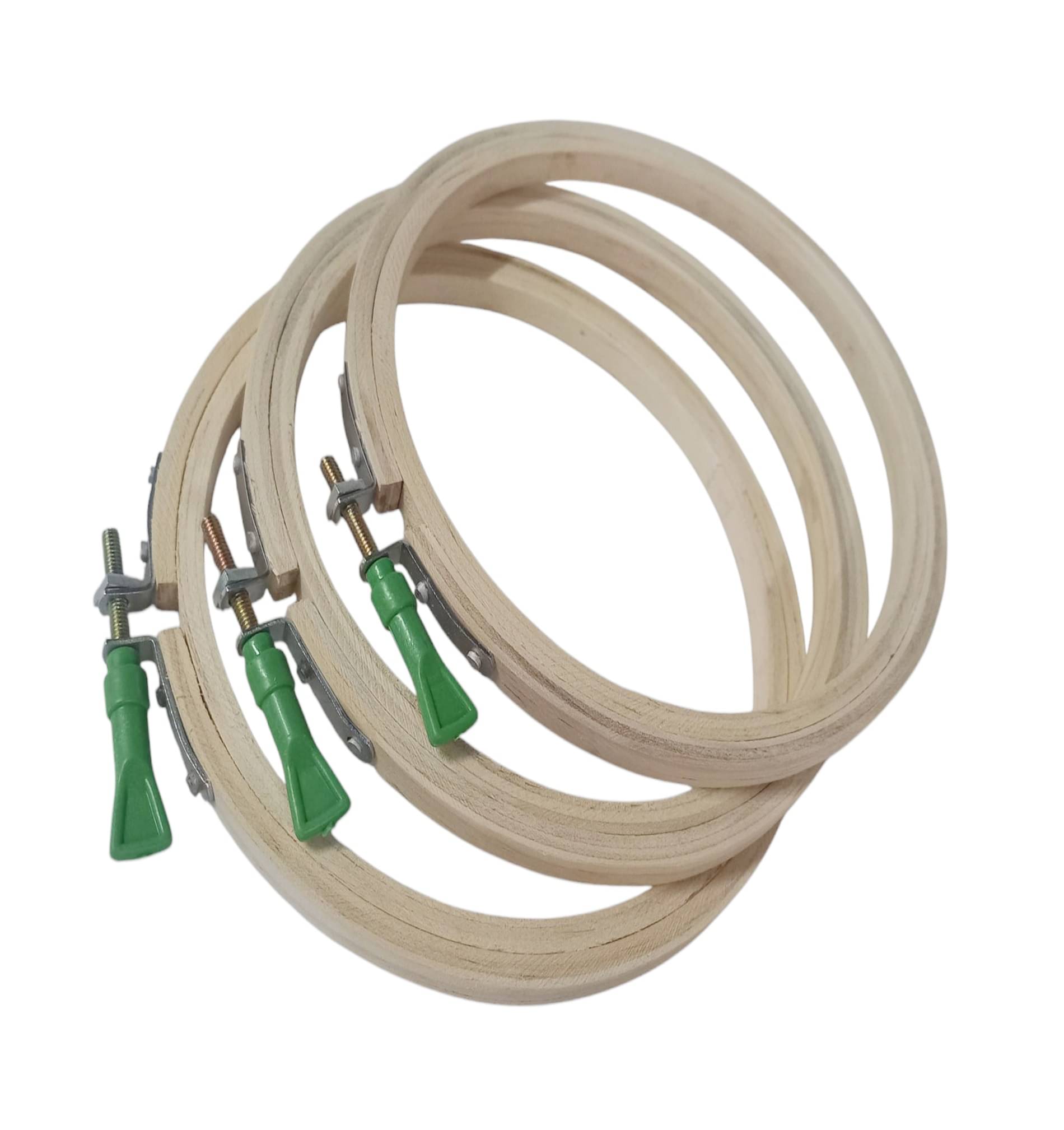     			PRANSUNITA Pack of 3 pcs, Wooden Bamboo Embroidery Hoop Ring Frame, Adjustable Art Craft Sewing Cross Stitch Embroidery Circle Hoop, Pack of 3 pcs – (Size –12 inch)