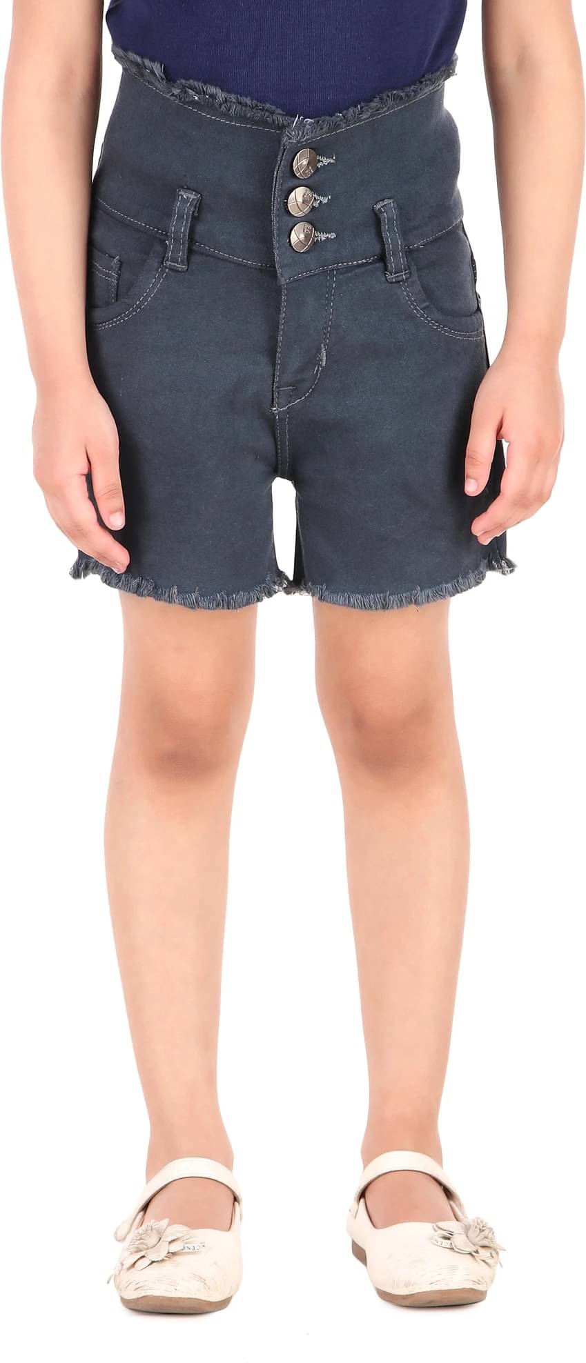     			PX4 JEANSWEAR Pack of 1 Girls Denim Shorts ( Black )