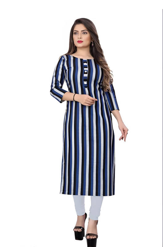     			Rudra Enterprise Women Cotton Embroidered Straight Kurti ( Multicolor2 )