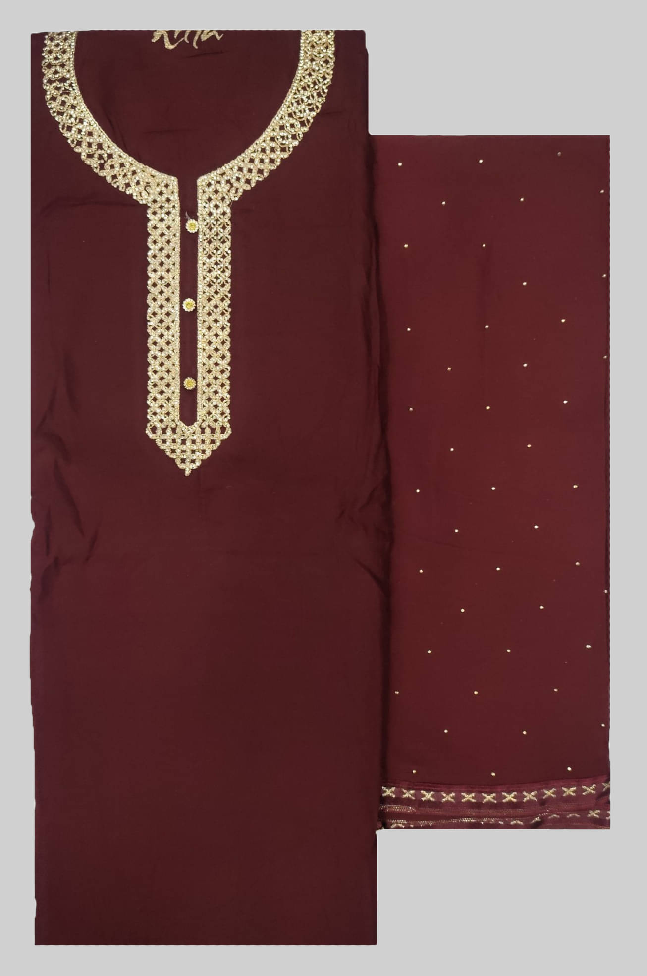     			Soul Essence Women Cotton Unstitched Dress Material ( Maroon )