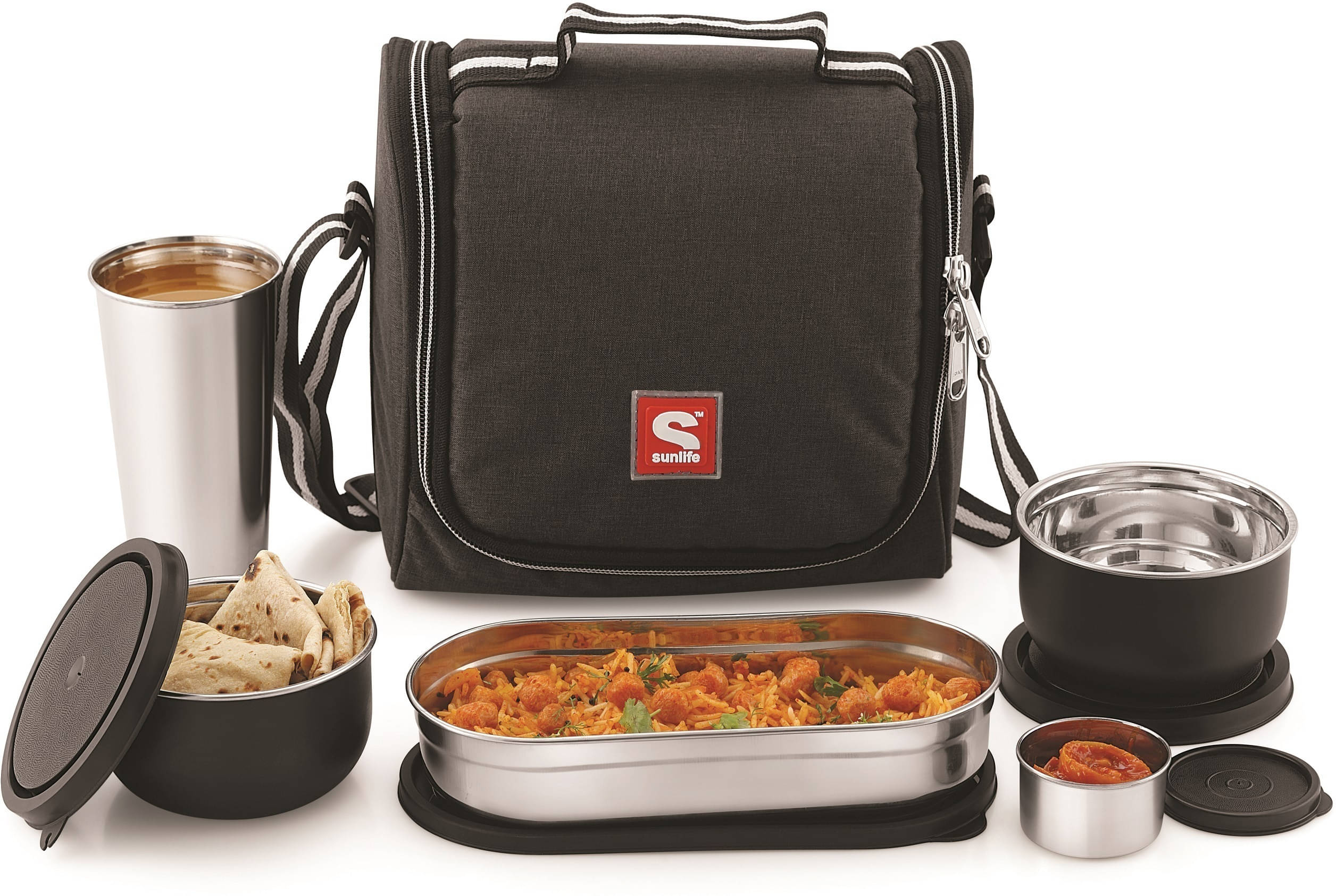     			SunLife Stainless Steel Insulated Lunch Box 5 - Container ( Pack of 5 )