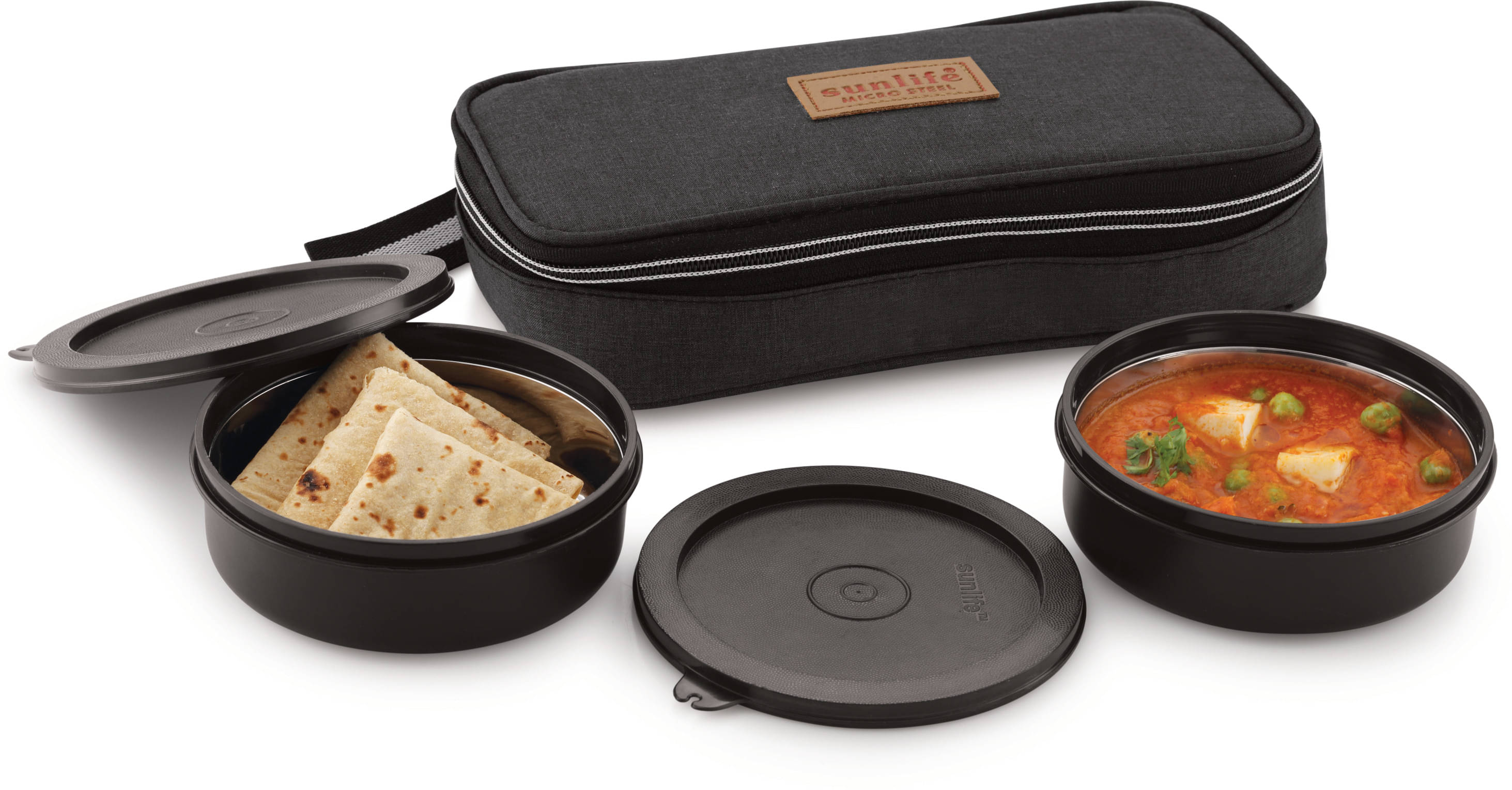 SunLife Stainless Steel Insulated Lunch Box 2 - Container ( Pack of 1 ) SunLife Stainless Steel Insulated Lunch Box 2 - Container ( Pack of 1 )