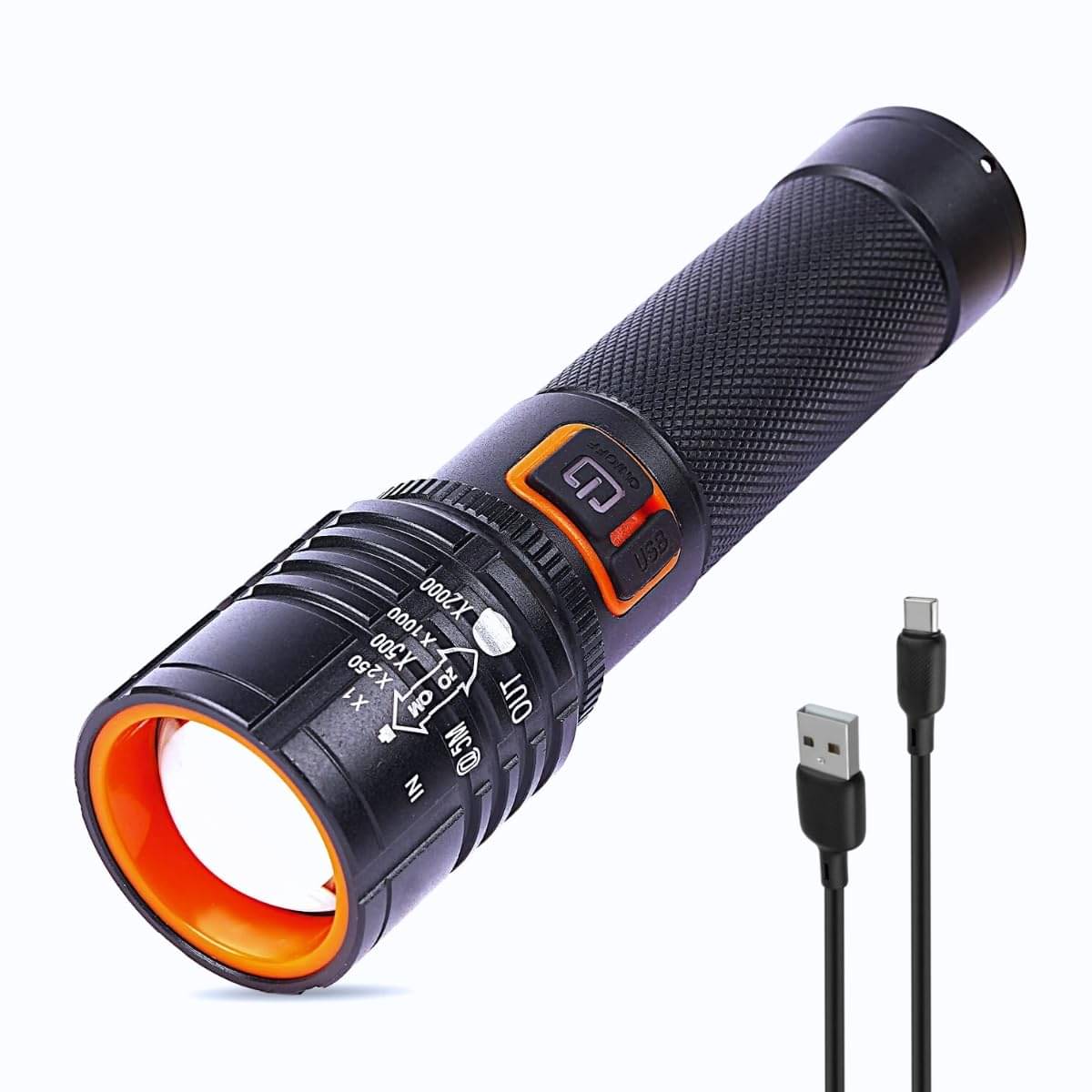     			TGS - 10W Rechargeable Flashlight Torch ( Pack of 1 )