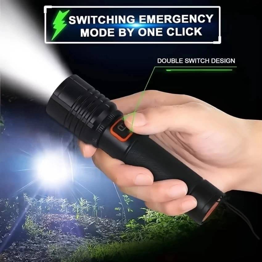     			TGS - 10W Rechargeable Flashlight Torch ( Pack of 1 )