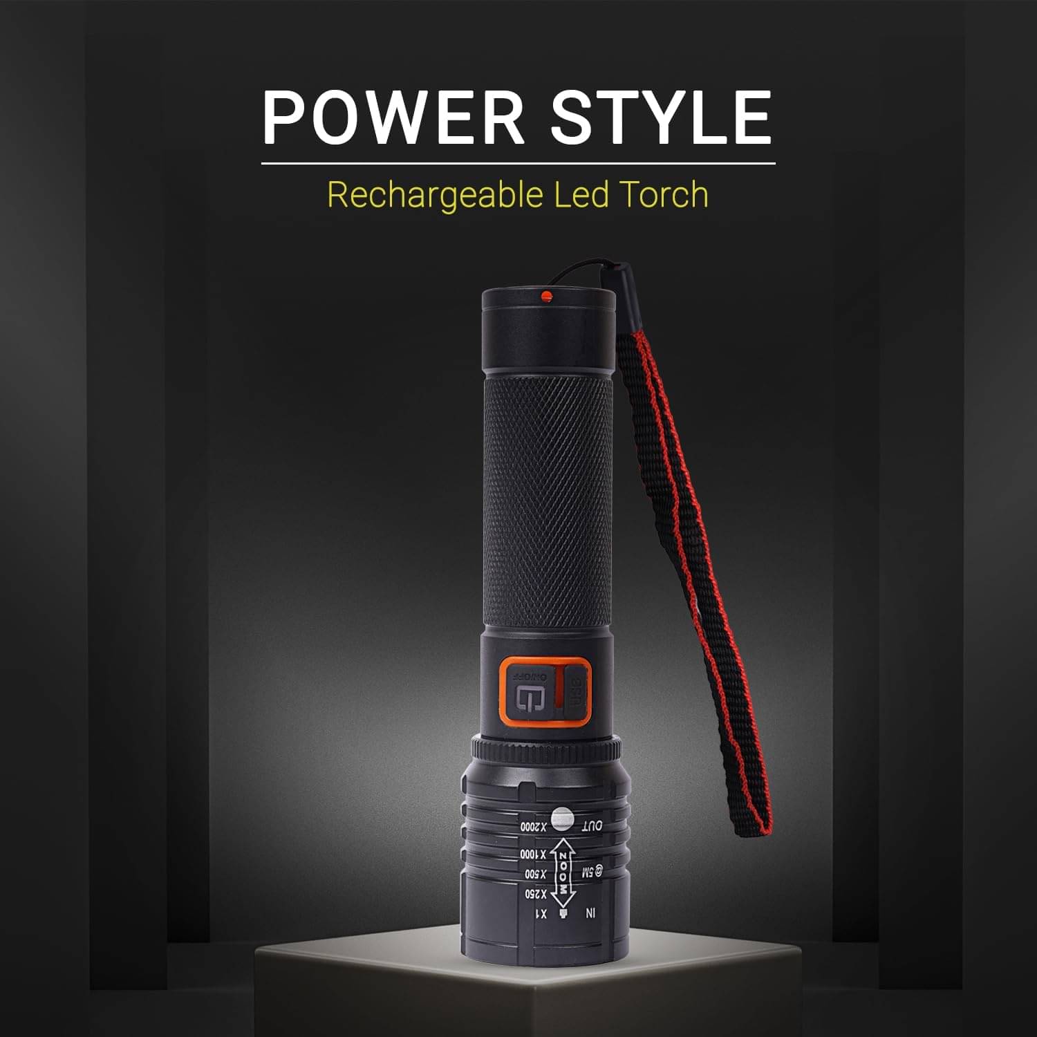     			TGS - 10W Rechargeable Flashlight Torch ( Pack of 1 )