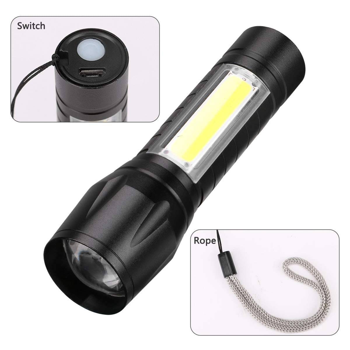     			TGS - 5W Rechargeable Flashlight Torch ( Pack of 1 )