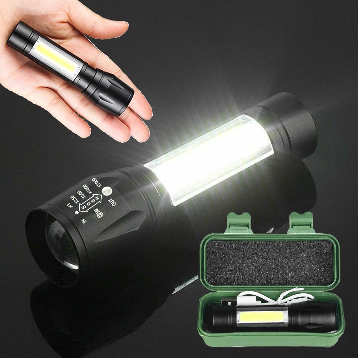     			TGS - 5W Rechargeable Flashlight Torch ( Pack of 1 )