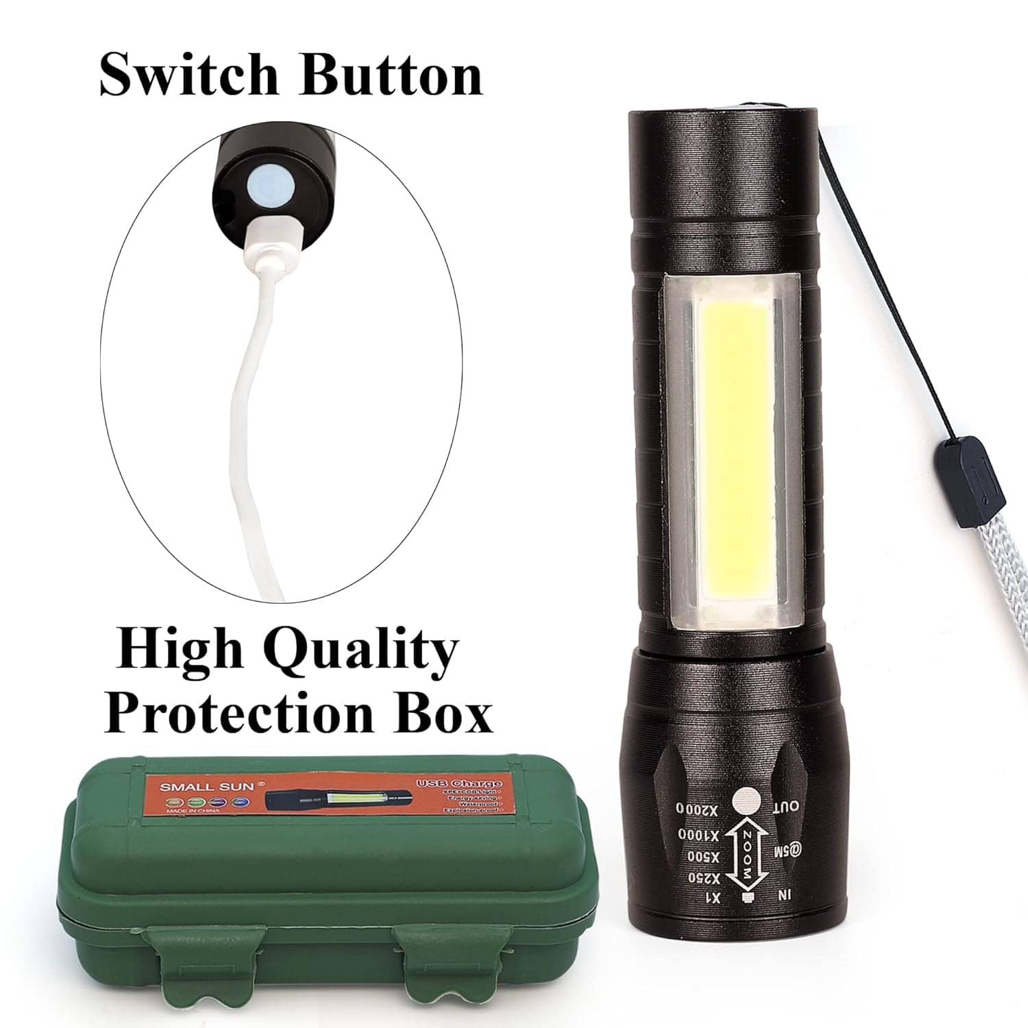     			TGS - 5W Rechargeable Flashlight Torch ( Pack of 1 )