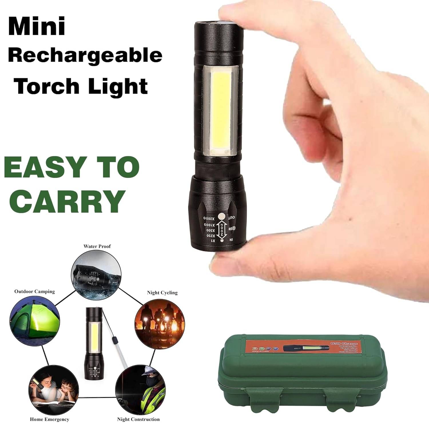     			TGS - 5W Rechargeable Flashlight Torch ( Pack of 1 )