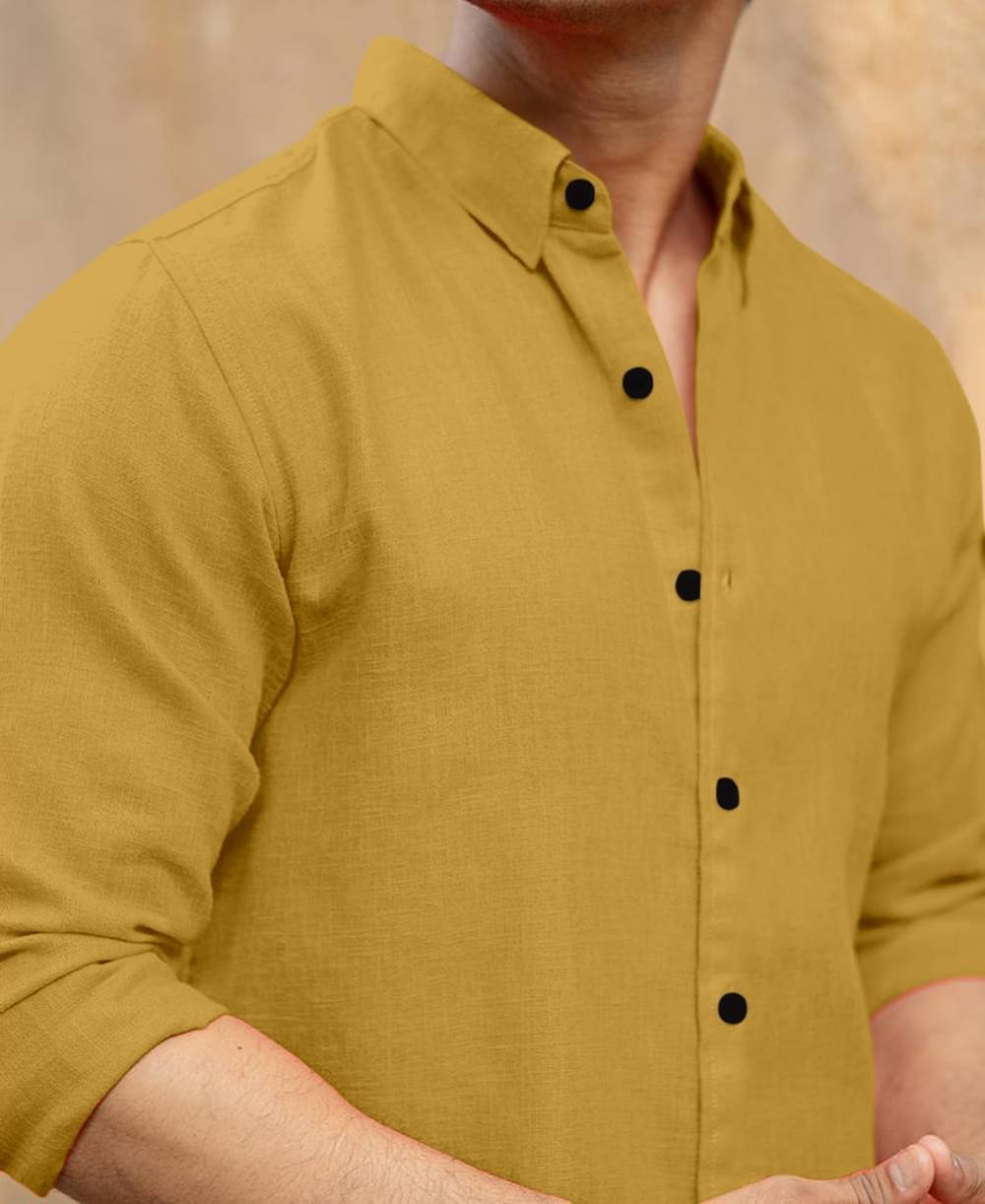 WELCRON CREATION Cotton Blend Regular Fit Solids Full Sleeves Men's Casual Shirt - Mustard ( Pack of 1 ) WELCRON CREATION Cotton Blend Regular Fit Solids Full Sleeves Men's Casual Shirt - Mustard ( Pack of 1 )