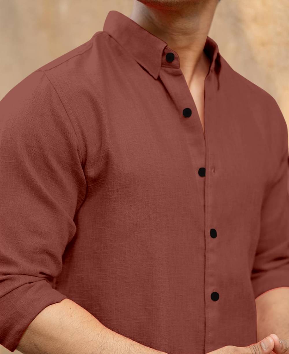 WELCRON CREATION Cotton Blend Regular Fit Solids Full Sleeves Men's Casual Shirt - Rust ( Pack of 1 ) WELCRON CREATION Cotton Blend Regular Fit Solids Full Sleeves Men's Casual Shirt - Rust ( Pack of 1 )