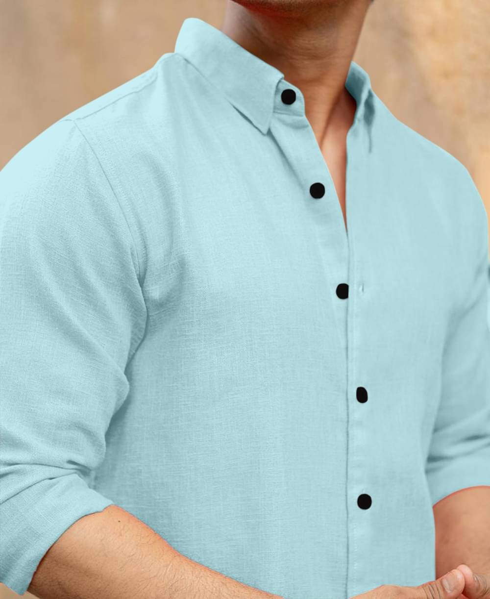WELCRON CREATION Cotton Blend Regular Fit Solids Full Sleeves Men's Casual Shirt - Blue ( Pack of 1 ) WELCRON CREATION Cotton Blend Regular Fit Solids Full Sleeves Men's Casual Shirt - Blue ( Pack of 1 )