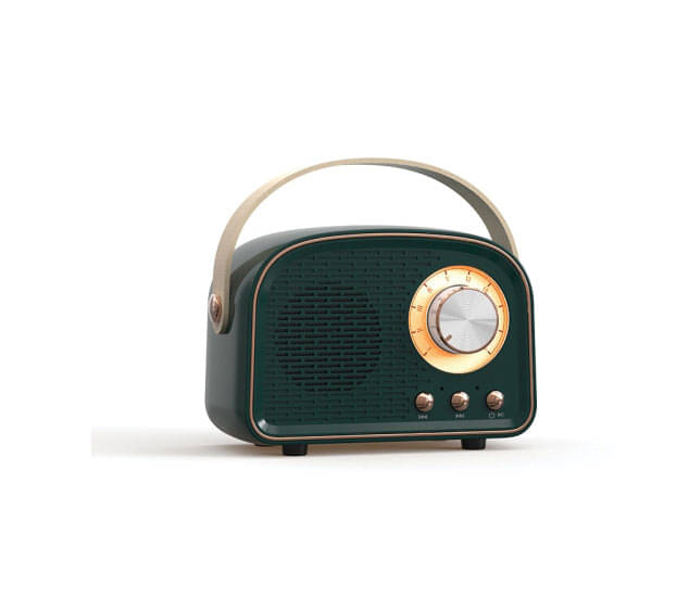     			Walrus WL-RETRO-04 3 W Bluetooth Speaker Bluetooth V 5.0 with USB,SD card Slot Playback Time 3 hrs Green