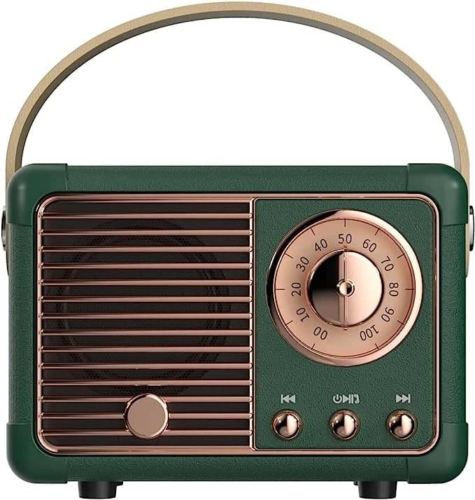     			Walrus WL-RETRO-II-04 3 W Bluetooth Speaker Bluetooth V 5.0 with USB,SD card Slot Playback Time 2 hrs Green