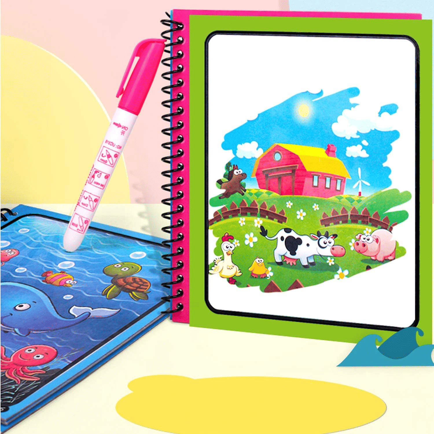 Water Coloring Books for Kids, Water Painting Drawing Book for Toddlers 2-10 Years Water Coloring Books for Kids, Water Painting Drawing Book for Toddlers 2-10 Years