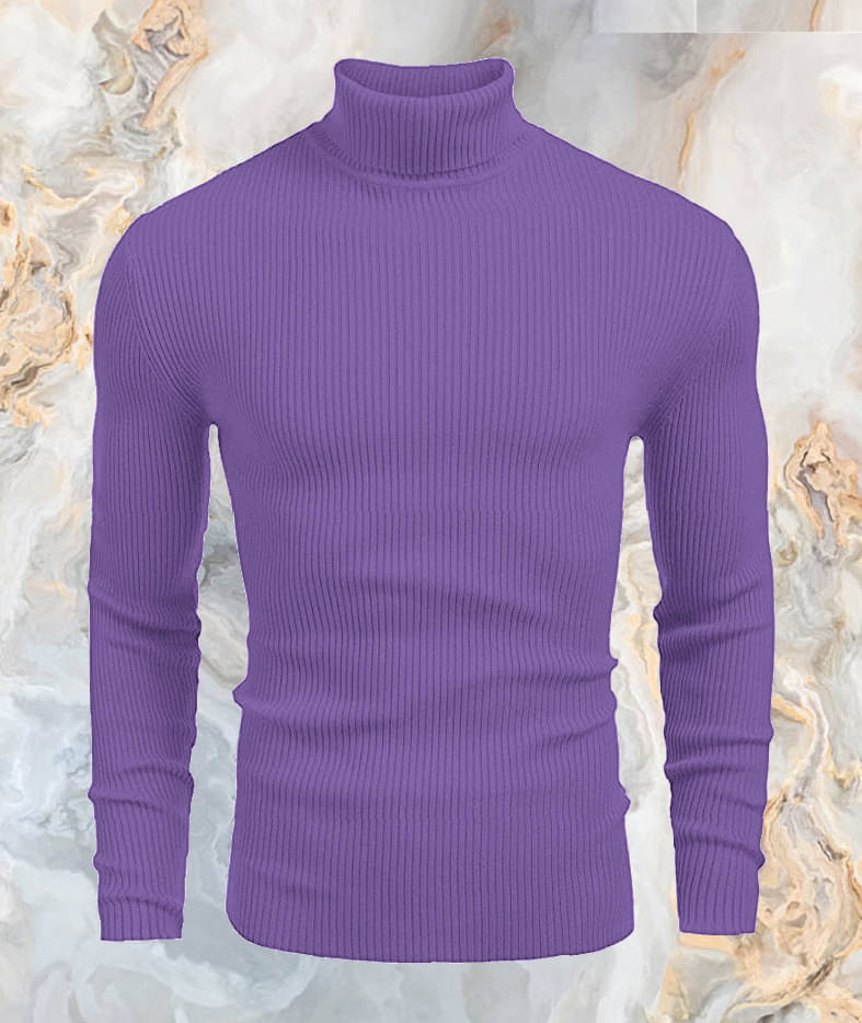    			nikline Woollen High Neck Men's Sweatshirt - Purple ( Pack of 1 )