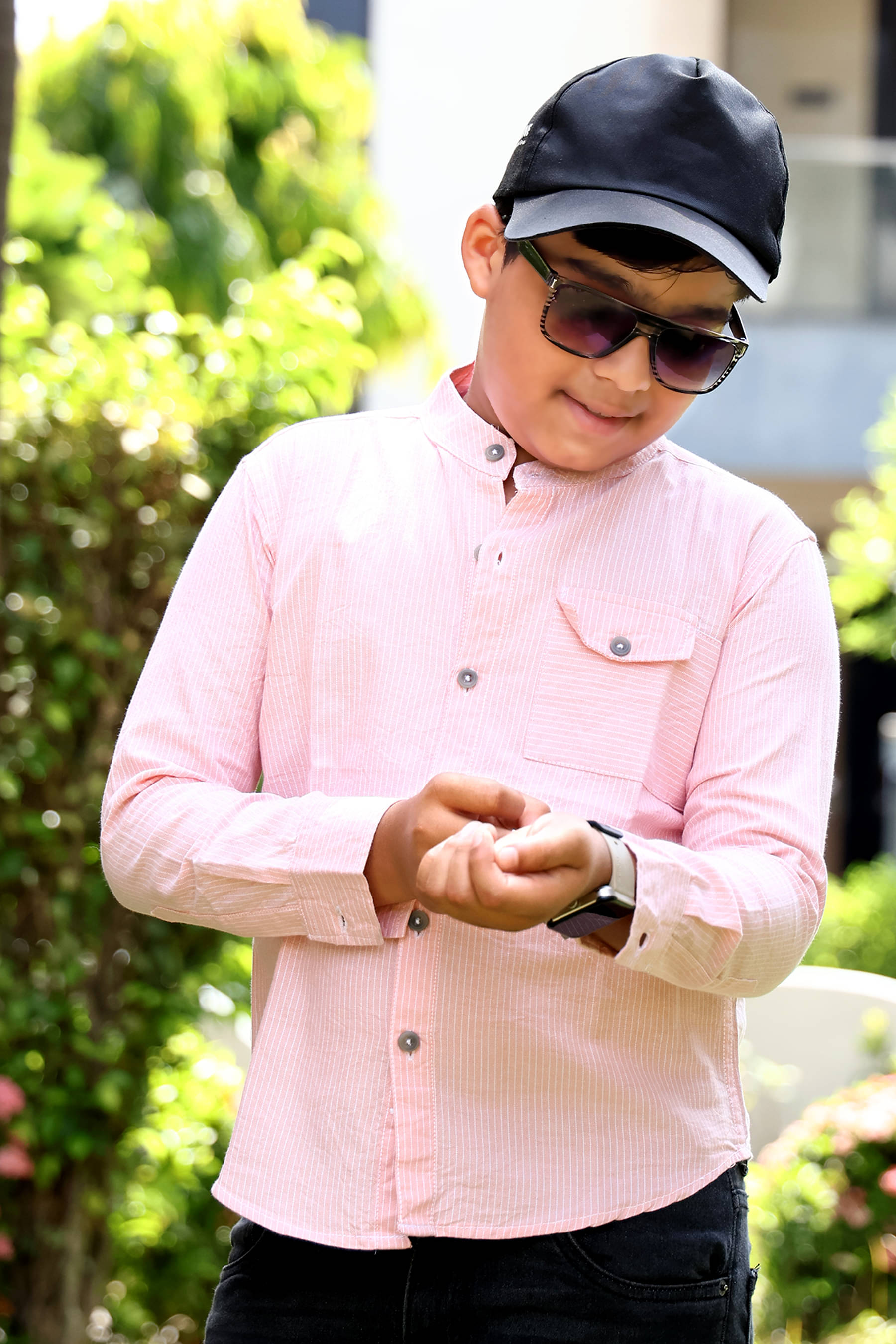     			ALY JOHN Pack of 1 Boys 100% Cotton Full Sleeves Shirt ( Pink )