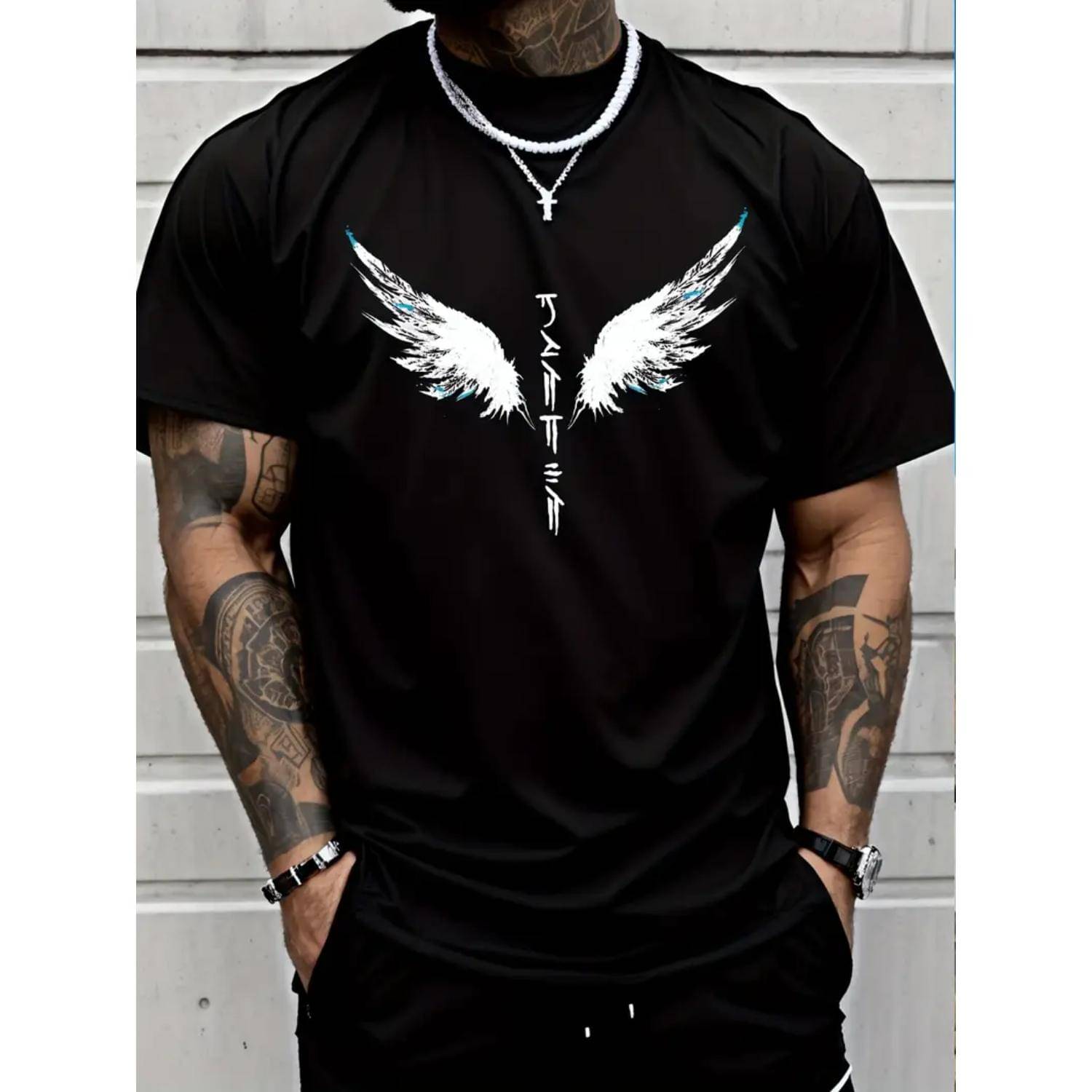 ATIGIANO APPAREL Men Cotton Blend Regular Fit Printed T-Shirt ( Black )     			ATIGIANO APPAREL Men Cotton Blend Regular Fit Printed T-Shirt ( Black )