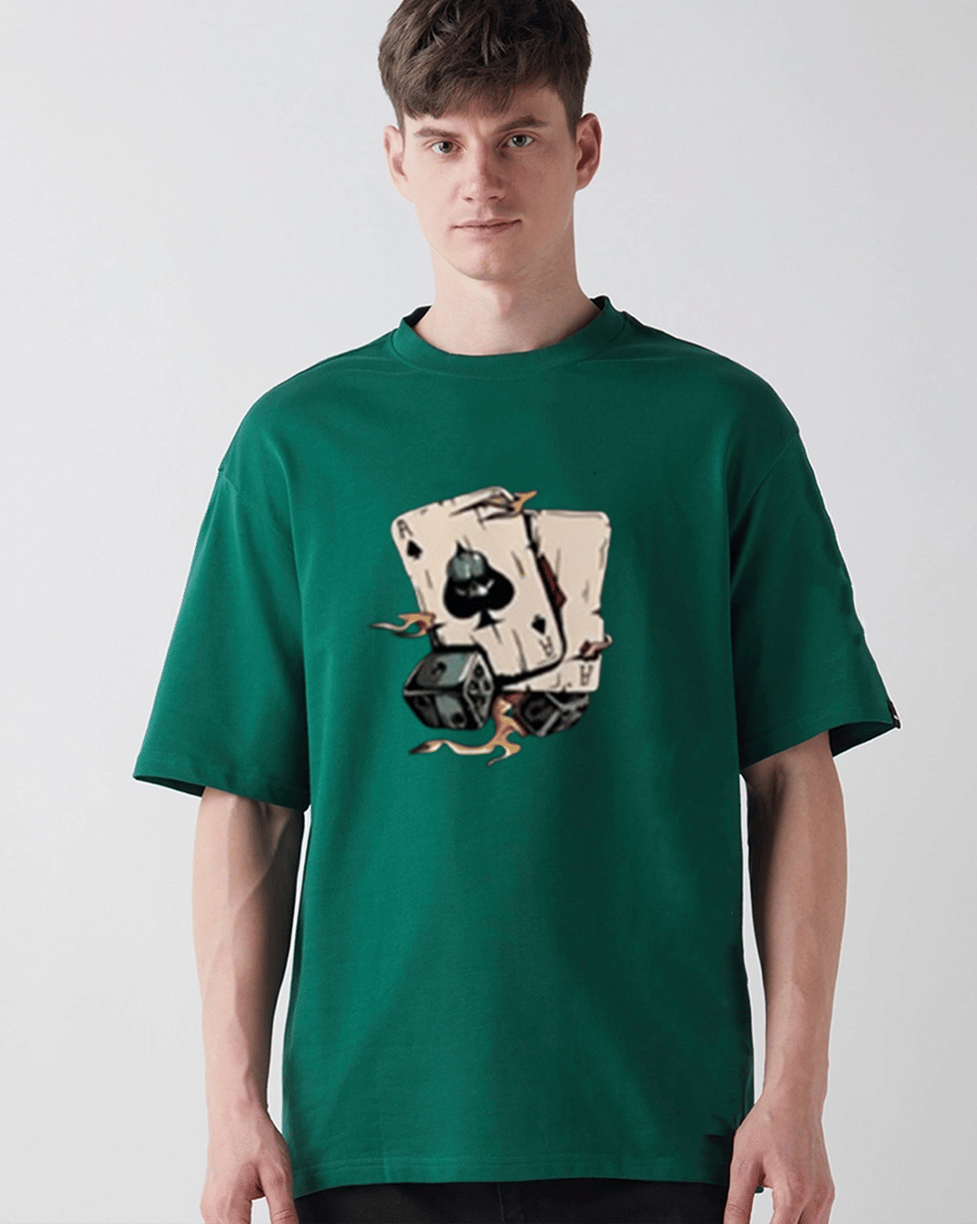     			ATIGIANO APPAREL Men Cotton Blend Regular Fit Printed T-Shirt ( Green )