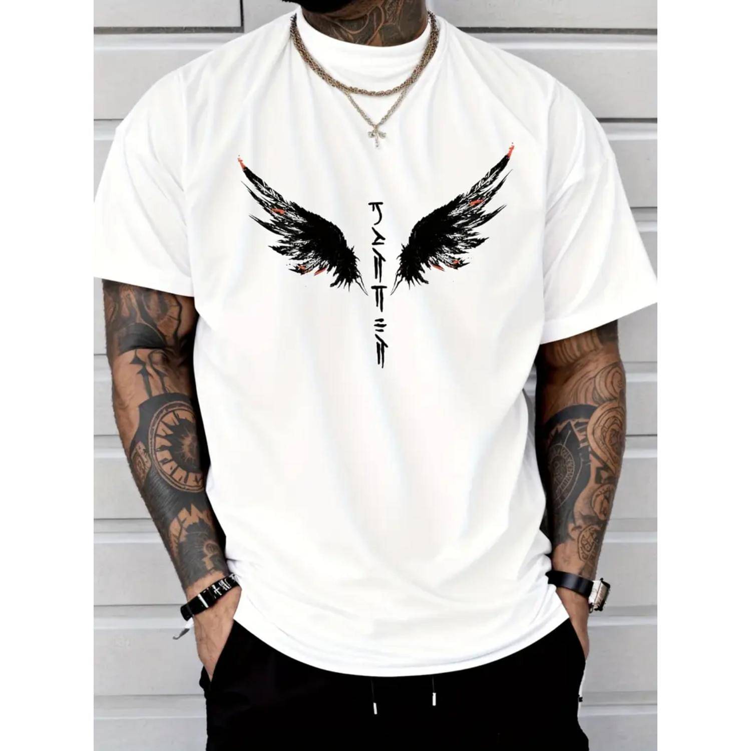     			ATIGIANO APPAREL Men Cotton Blend Regular Fit Printed T-Shirt ( White )