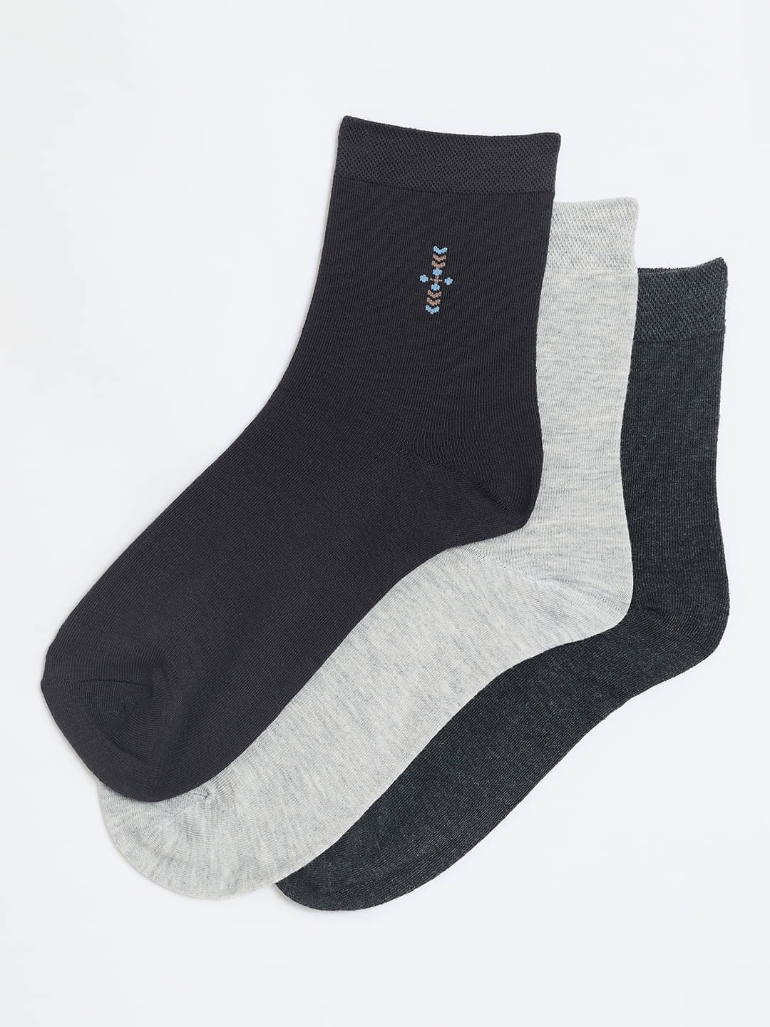     			Camey Pack of 3 Men's Cotton Blend Ankle Length Socks ( Multicolor 4 )