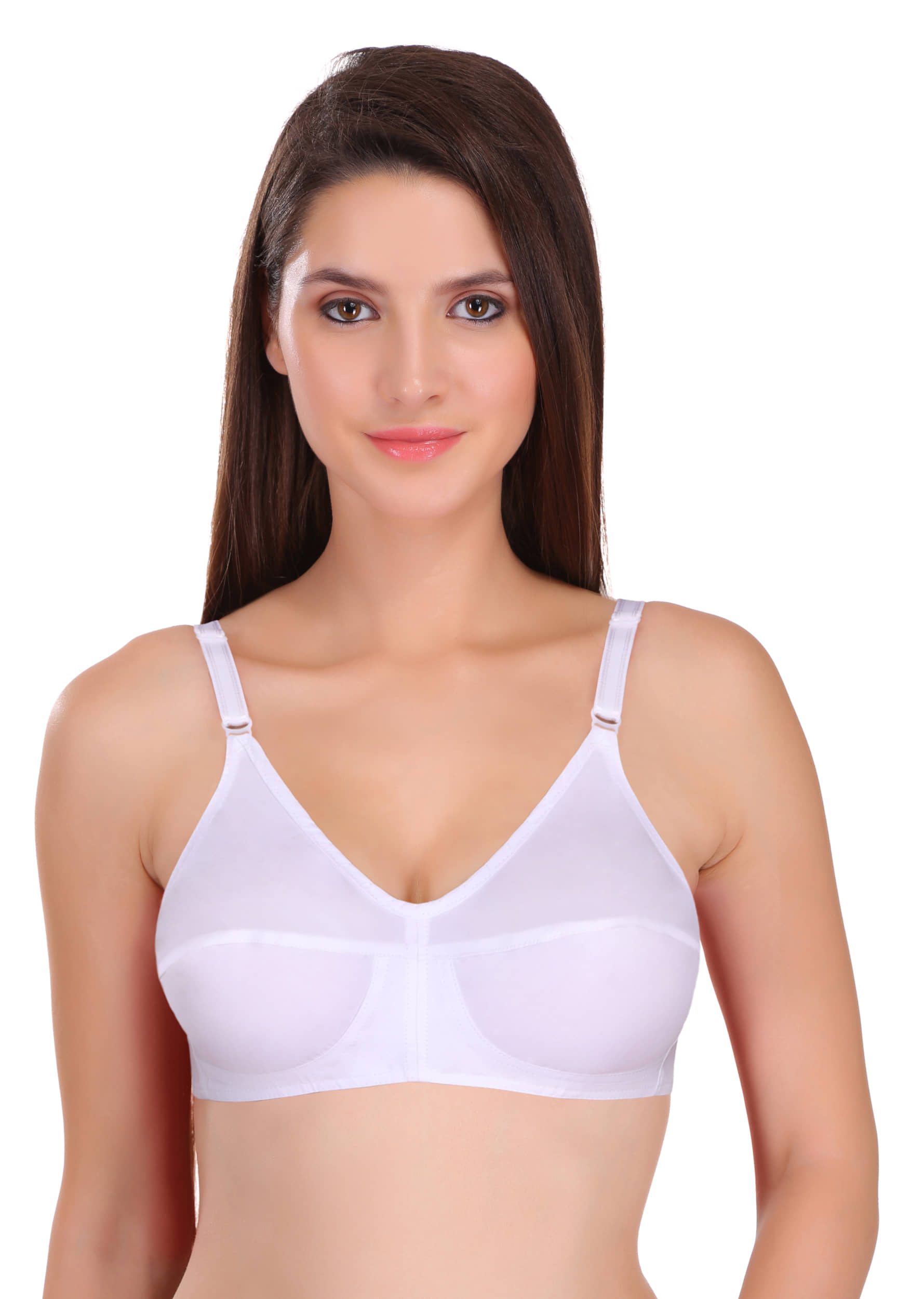 Featherline Pack of 1 Cotton Non Padded Everyday Bra For Women ( White )