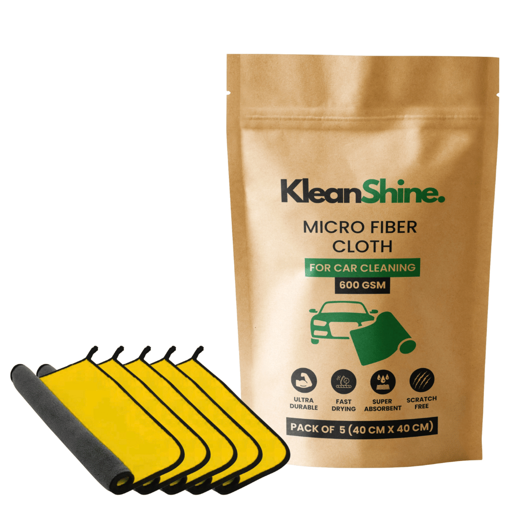 KLEANSHINE Yellow 600 GSM Microfiber Cloth For Automobile ( Pack of 5 ) KLEANSHINE Yellow 600 GSM Microfiber Cloth For Automobile ( Pack of 5 )