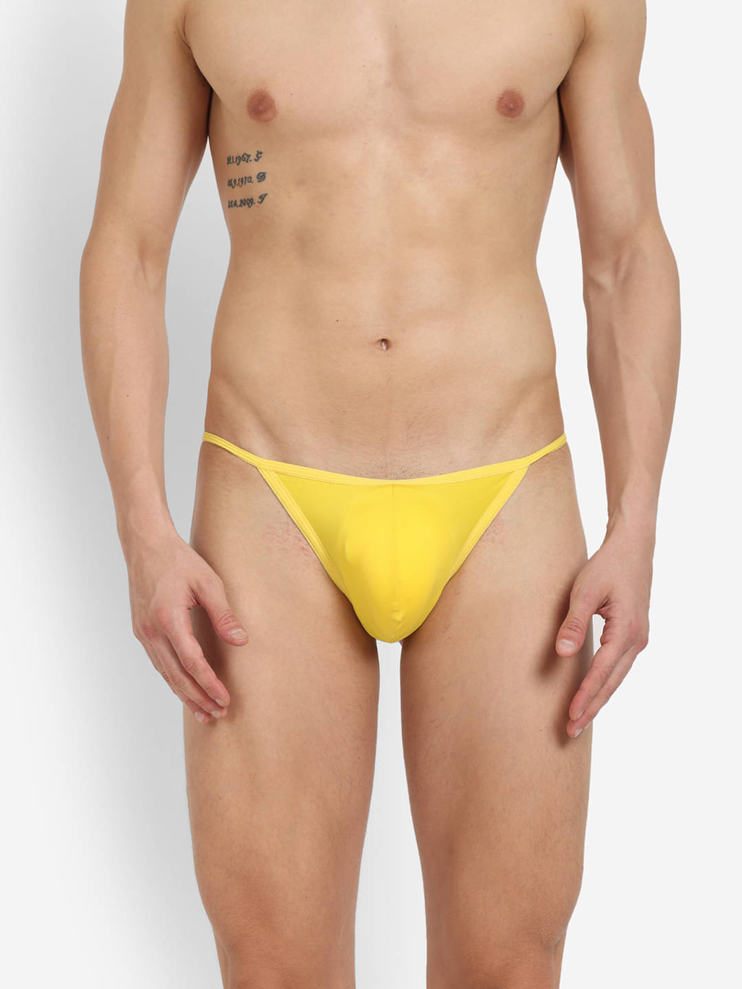     			La Intimo Pack of 1 Nylon Bikini For Men's ( Yellow )