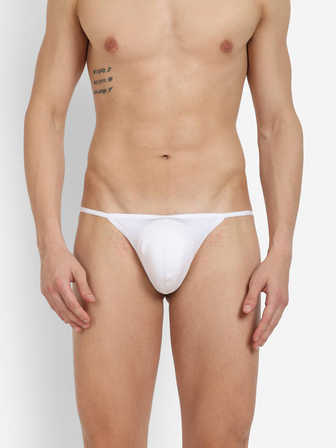     			La Intimo Pack of 1 Nylon Bikini For Men's ( White )