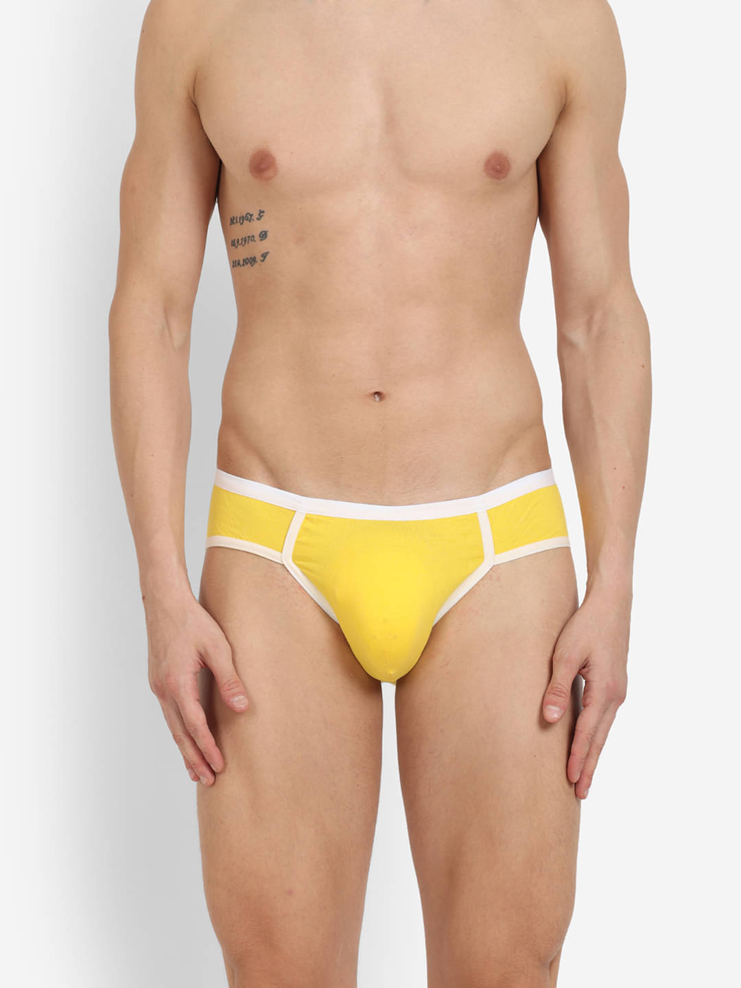 La Intimo Pack of 1 Lycra Briefs For Men's ( Yellow )     			La Intimo Pack of 1 Lycra Briefs For Men's ( Yellow )