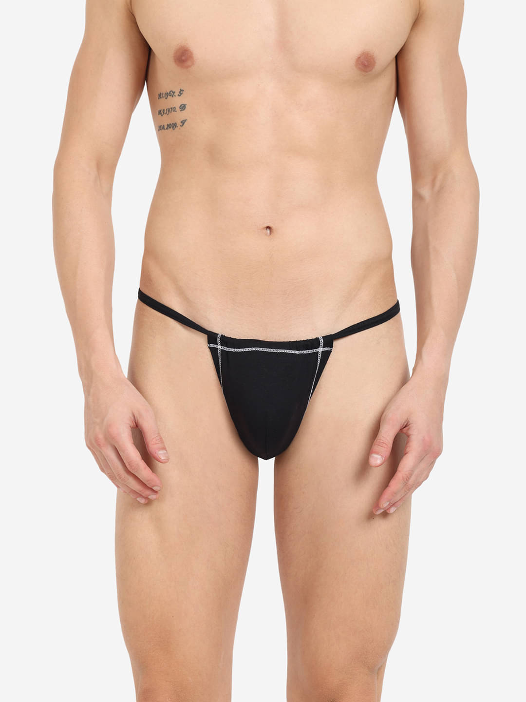     			La Intimo Pack of 1 Lycra G-String For Men's ( Black )