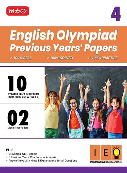     			MTG Class-4 IEO Olympiad 10 Previous Years Papers English (2024-2020 Set A & B) - Model Test Papers with 24 Sample OMR Sheets & Chapterwise Analysis | PYQs For SOF Olympiad 2025-26 Exam