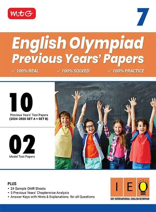     			MTG Class-7 IEO Olympiad 10 Previous Years Papers English (2024-2020 Set A & B) - Model Test Papers with 24 Sample OMR Sheets & Chapterwise Analysis | PYQs For SOF Olympiad 2025-26 Exam