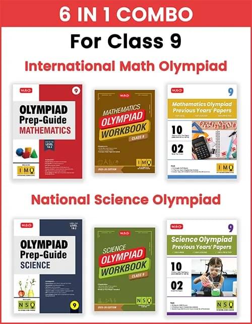     			MTG Class-9 Mathematics & Science (IMO-NSO) Olympiad Workbook, Prep-Guide & Previous Years Papers (PYQs) - SOF Olympiad Books For 2025-26 Exam (Set of 6 Books)