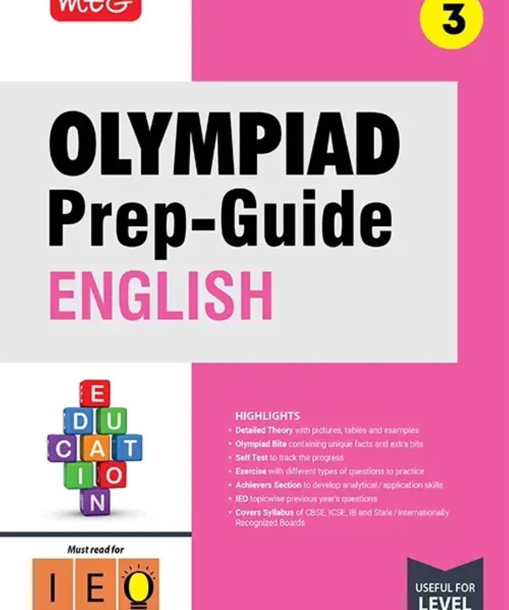 MTG Olympiad Prep-Guide Class 3 English (IEO) - Detailed Theory, IEO Topicwise Previous Years Questions with Self Test For SOF 2025-26 Exam MTG Olympiad Prep-Guide Class 3 English (IEO) - Detailed Theory, IEO Topicwise Previous Years Questions with Self Test For SOF 2025-26 Exam