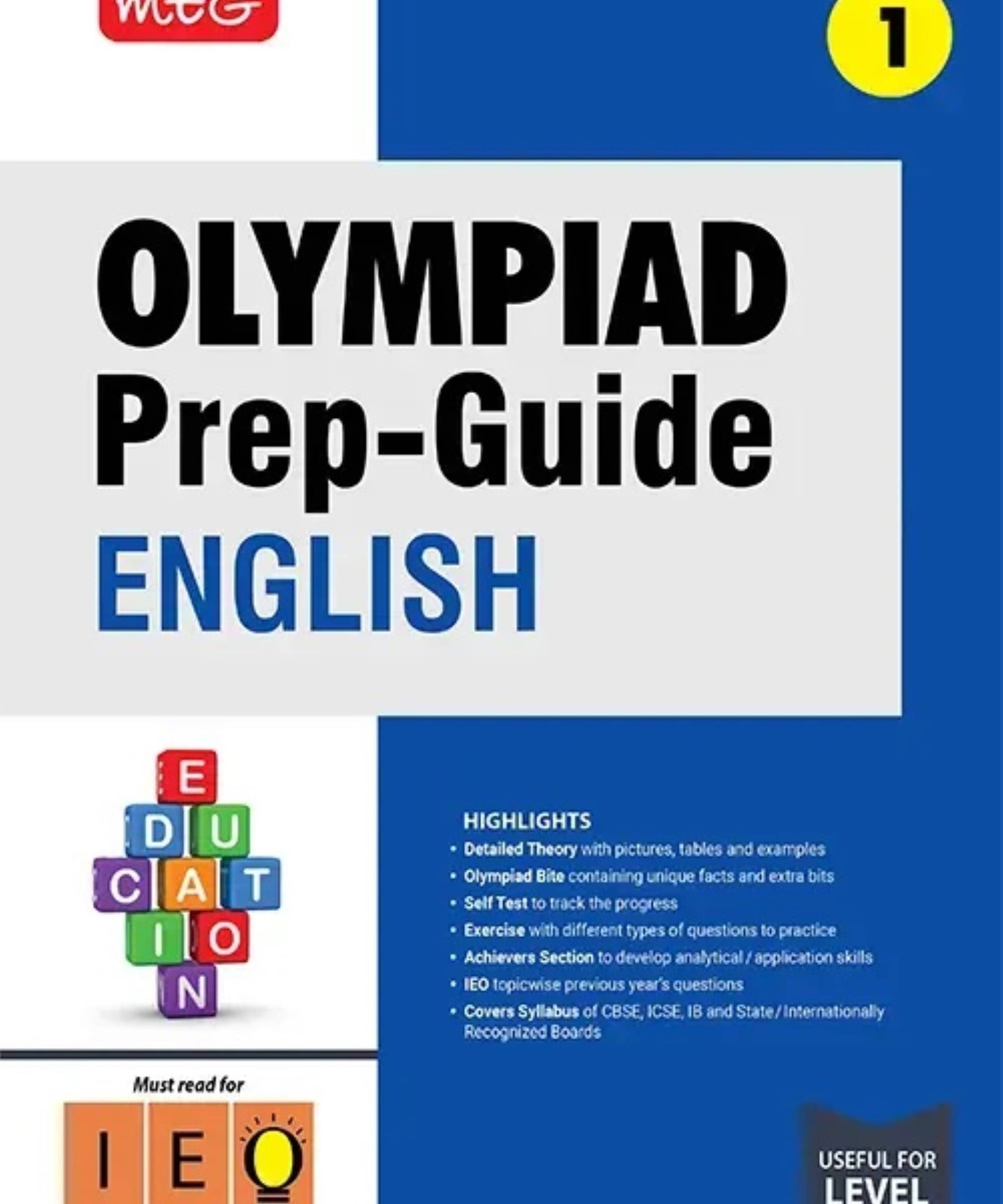 MTG Olympiad Prep-Guide Class 1 English (IEO) - Detailed Theory, IEO Topicwise Previous Years Questions with Self Test For SOF 2025-26 Exam MTG Olympiad Prep-Guide Class 1 English (IEO) - Detailed Theory, IEO Topicwise Previous Years Questions with Self Test For SOF 2025-26 Exam
