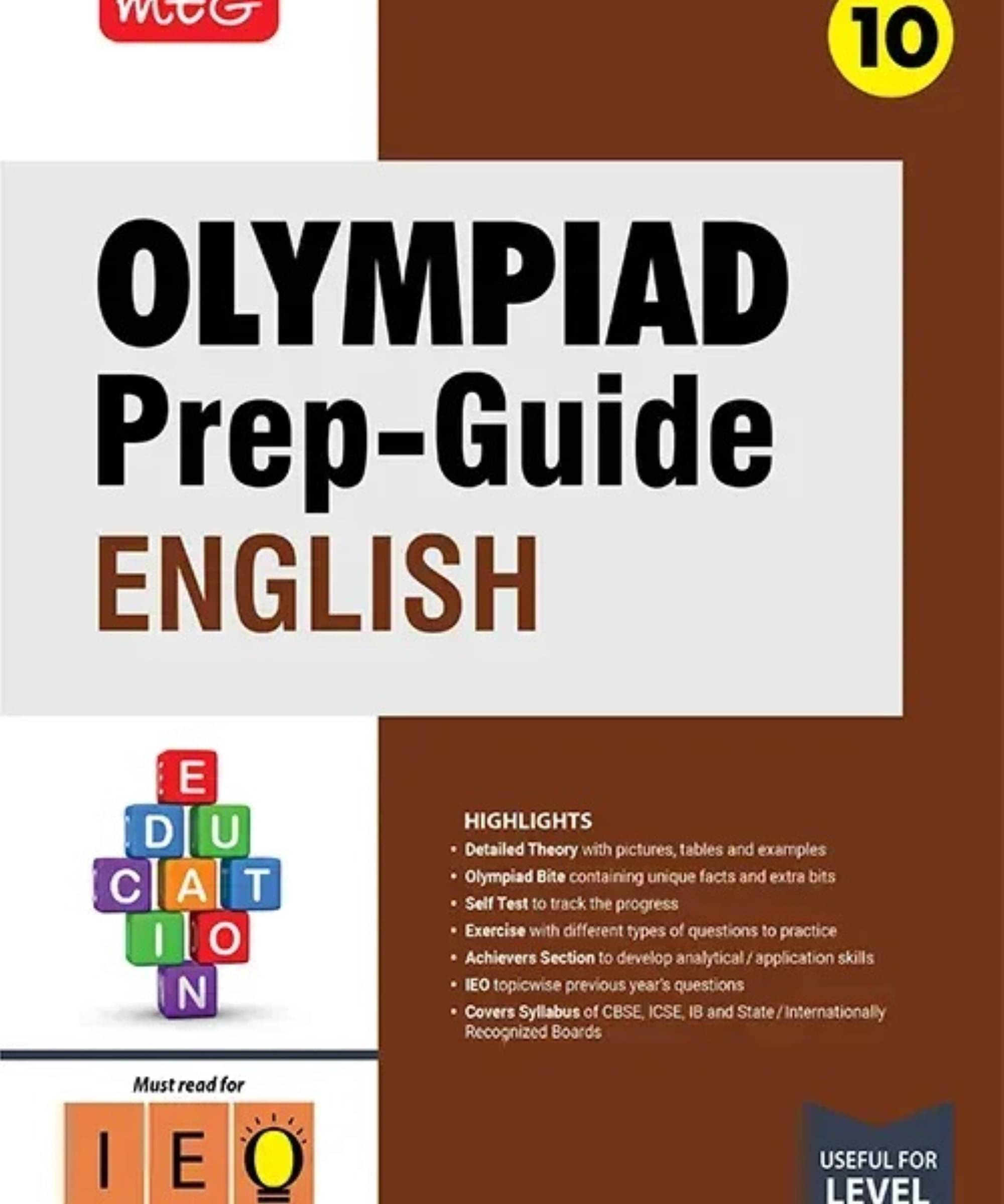     			MTG Olympiad Prep-Guide Class 10 English (IEO) - Detailed Theory, IEO Topicwise Previous Years Questions with Self Test For SOF 2025-26 Exam