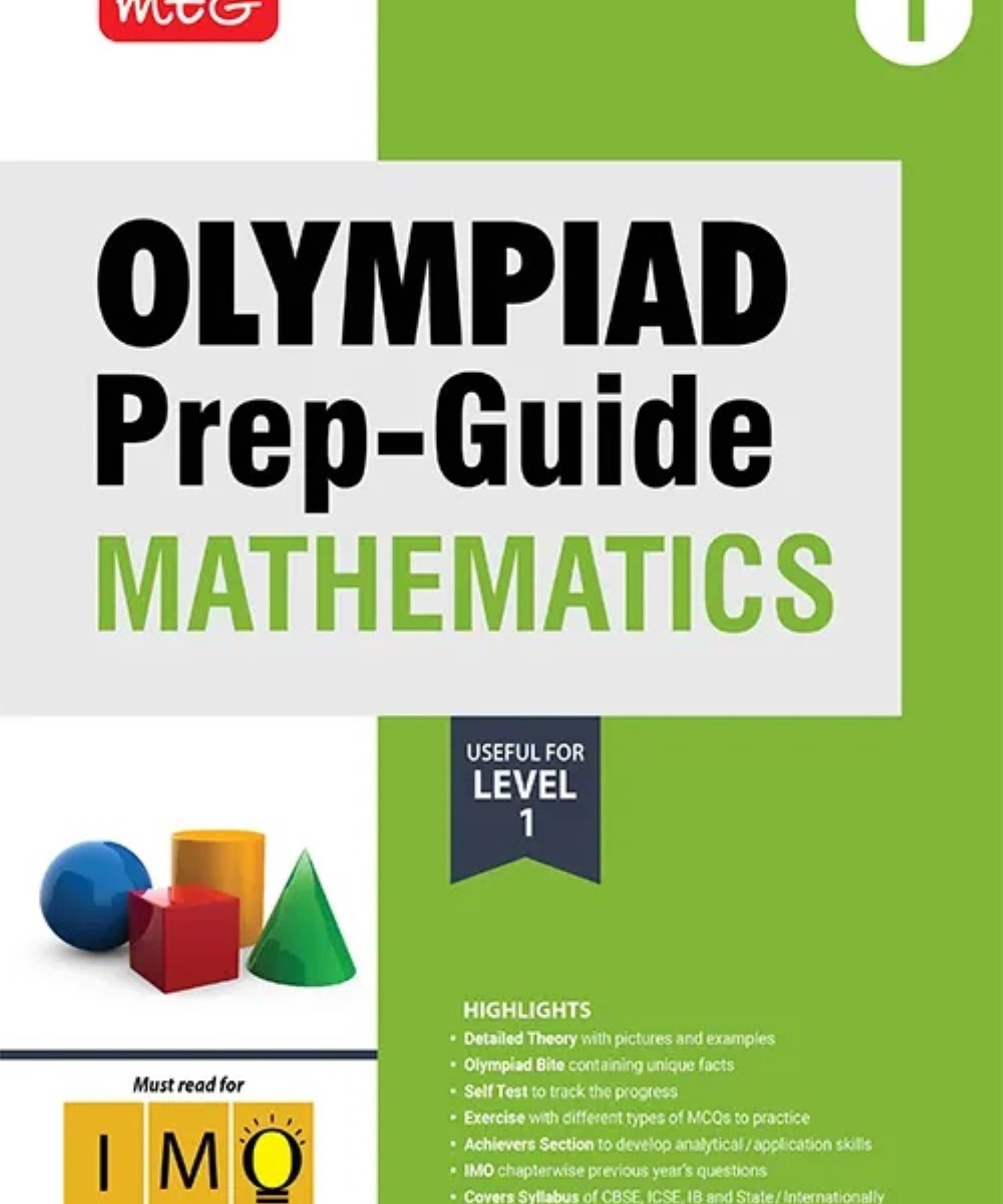 MTG Olympiad Prep-Guide Class 1 Mathematics (IMO) - Detailed Theory, IMO Chapterwise Previous Years Questions with Self Test For SOF 2025-26 Exam MTG Olympiad Prep-Guide Class 1 Mathematics (IMO) - Detailed Theory, IMO Chapterwise Previous Years Questions with Self Test For SOF 2025-26 Exam