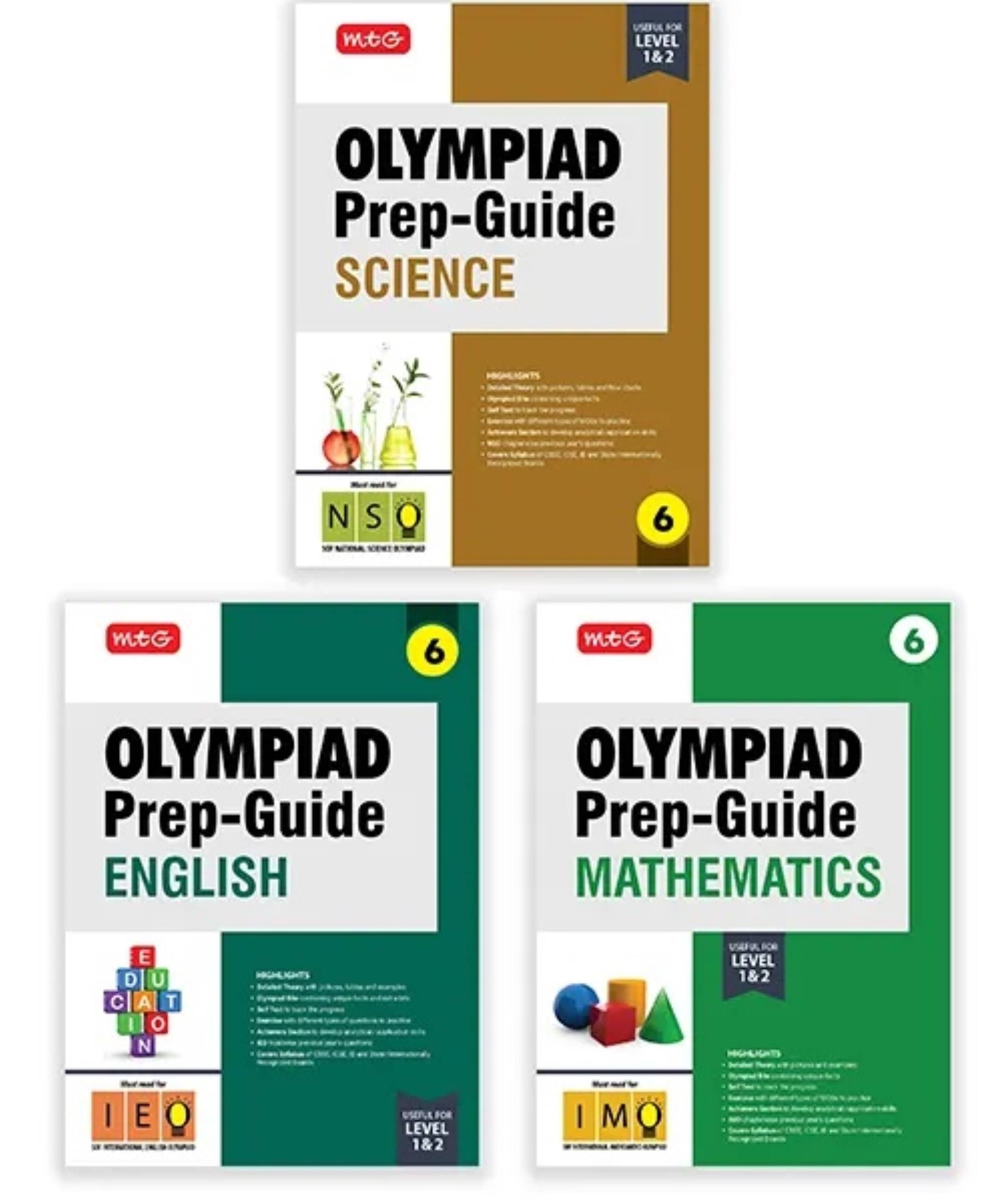 MTG Olympiad Prep-Guide Class-6 Mathematics, Science & English (Set of 3 Books) - Detailed Theory, IMO-NSO-IEO Previous Years Questions with Self Test For SOF 2025-26 Exam MTG Olympiad Prep-Guide Class-6 Mathematics, Science & English (Set of 3 Books) - Detailed Theory, IMO-NSO-IEO Previous Years Questions with Self Test For SOF 2025-26 Exam