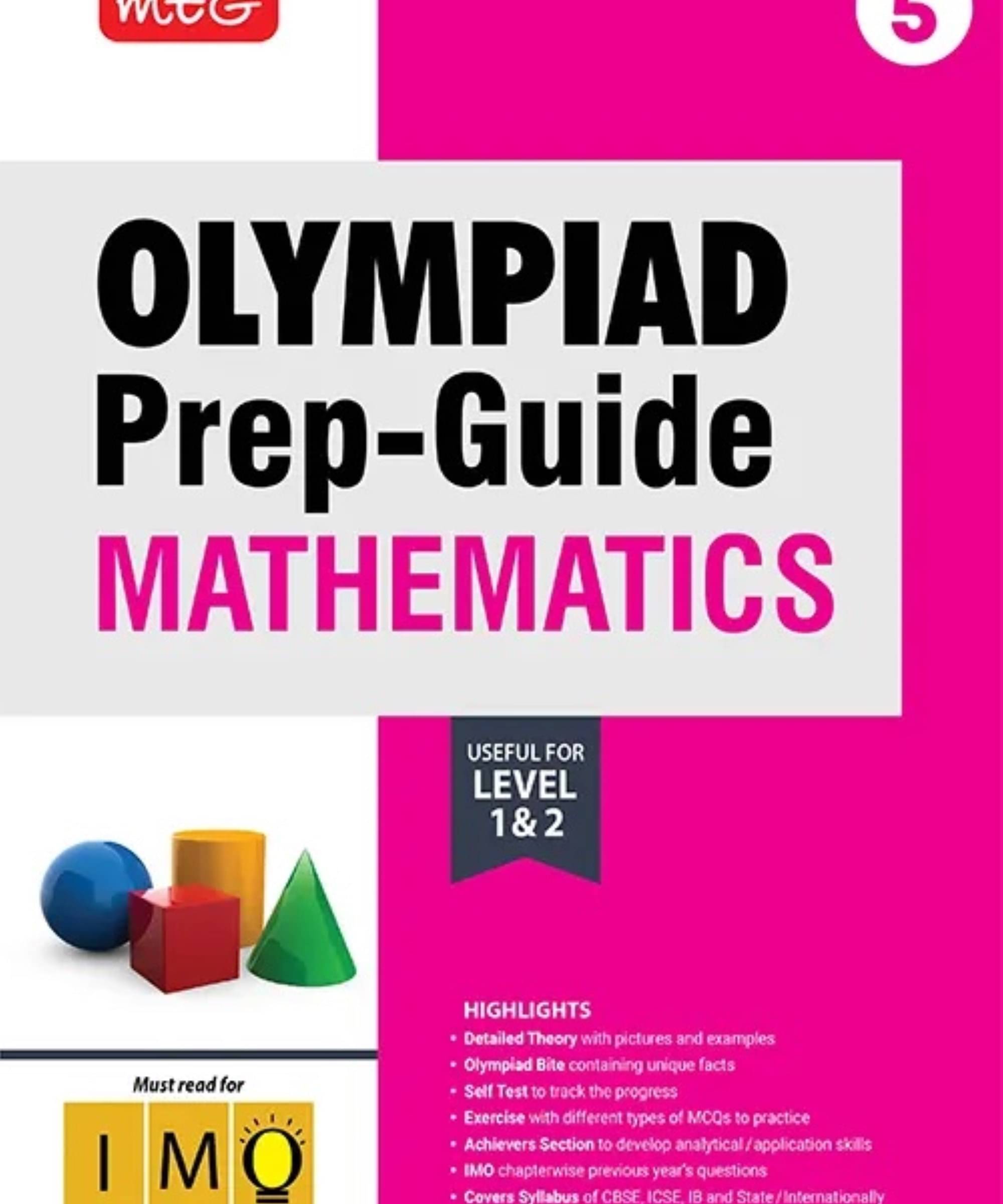     			MTG Olympiad Prep-Guide Class 5 Mathematics (IMO) - Detailed Theory, IMO Chapterwise Previous Years Questions with Self Test For SOF 2025-26 Exam